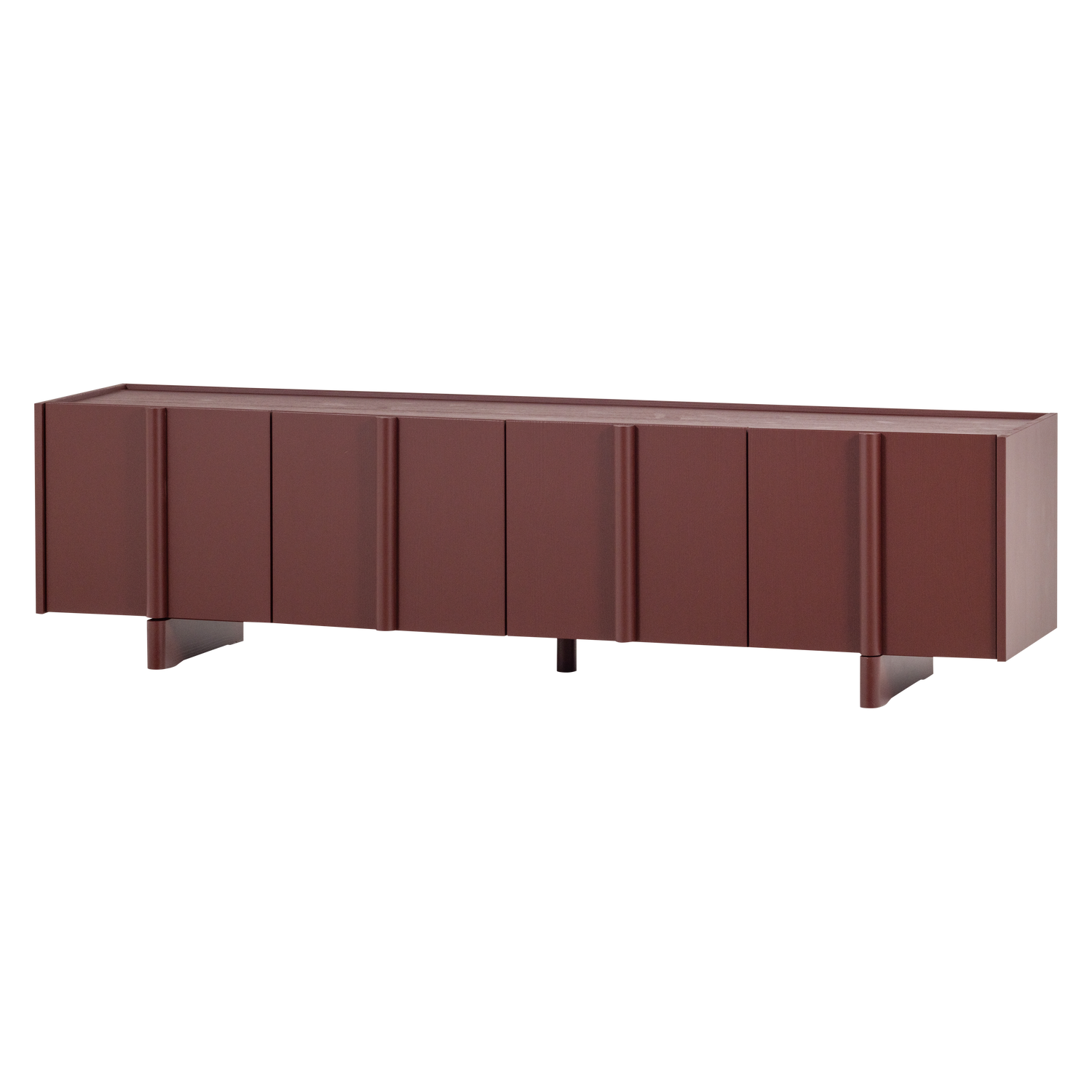 BASU TV MÖBEL 200 CM KIEFER BORDEAUX ROT [fsc]