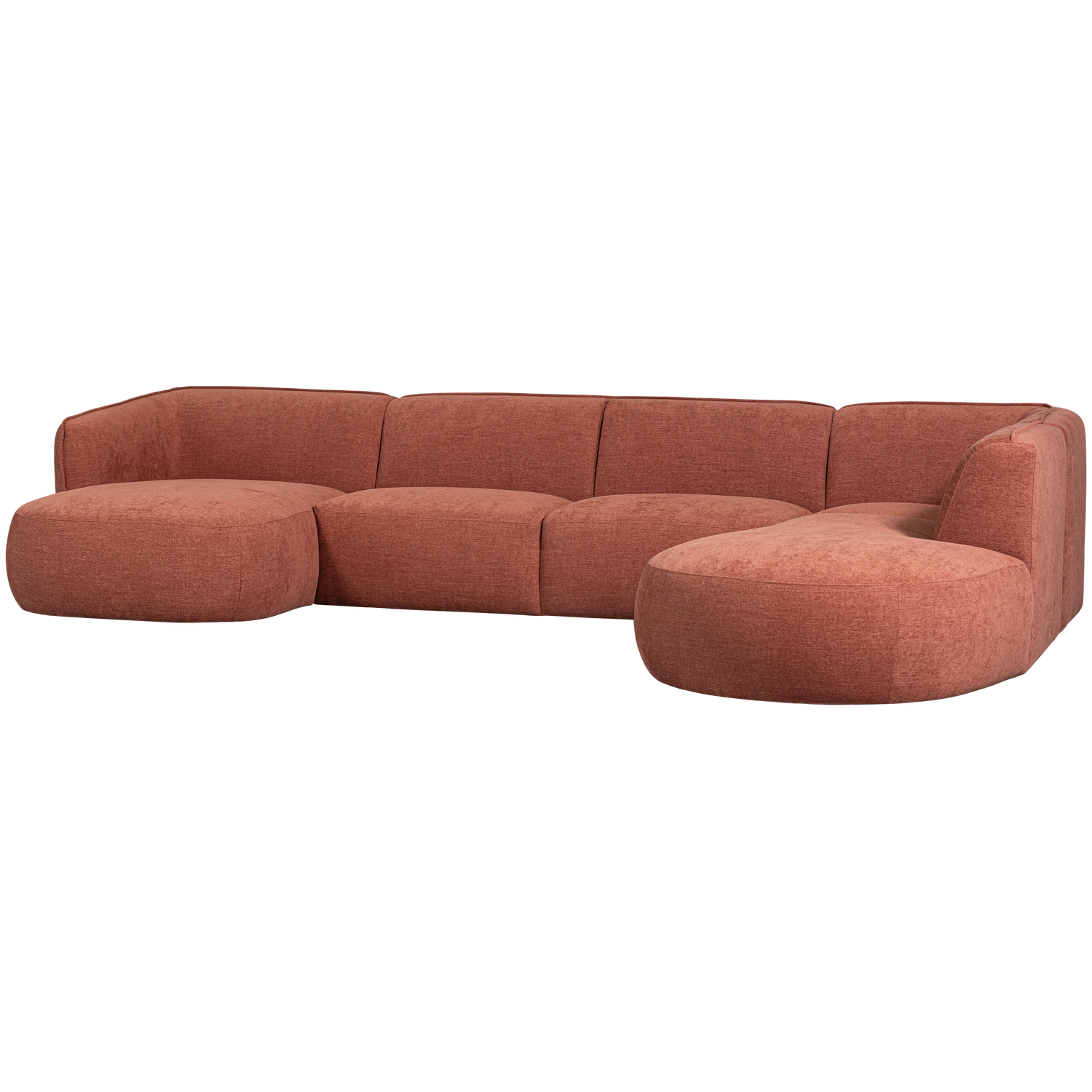 POLLY SOFA U-FORMIG RECHTS ROSA