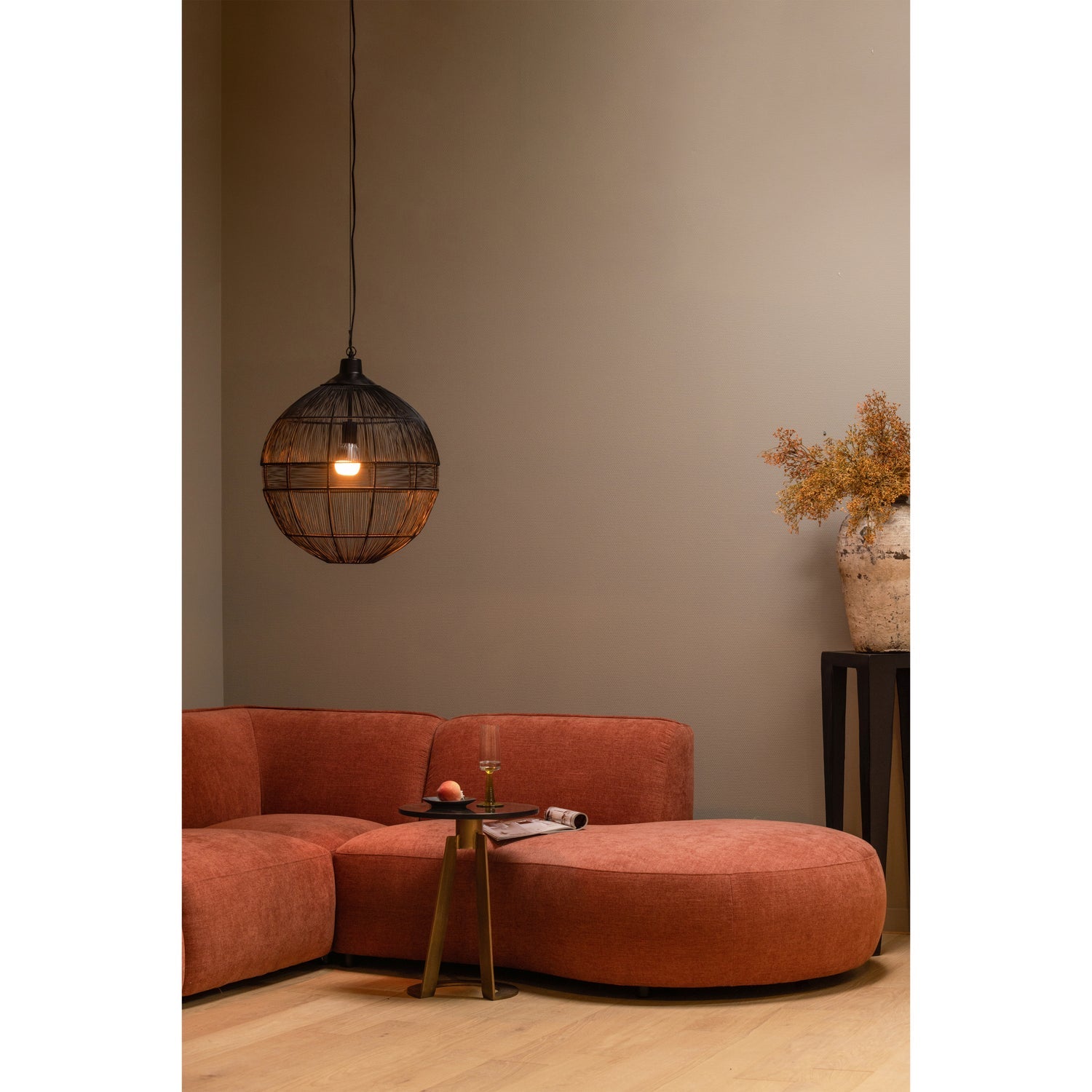 POLLY SOFA U-FORMIG RECHTS ROSA