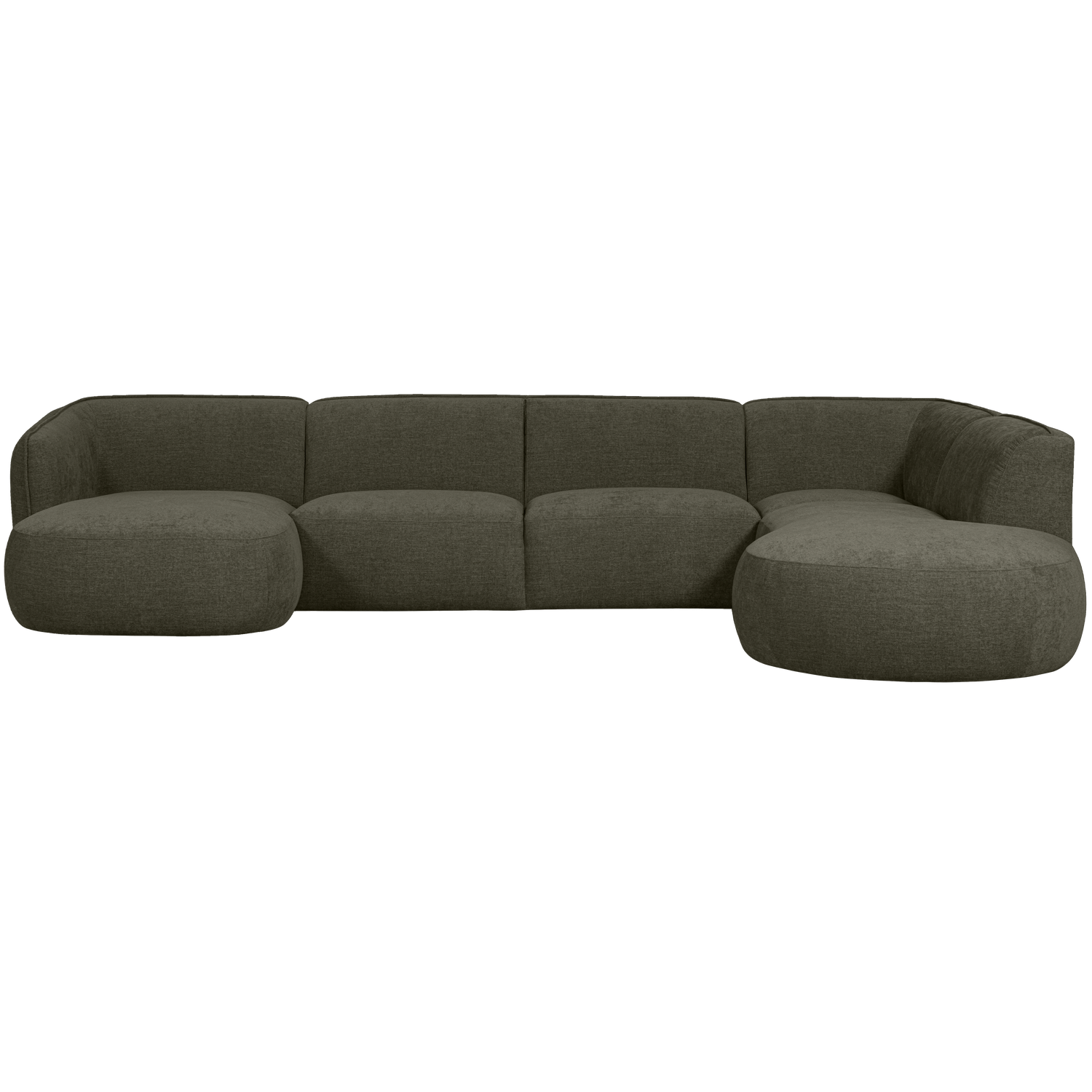POLLY SOFA U-FORMIG RECHTS WARMES GRUN