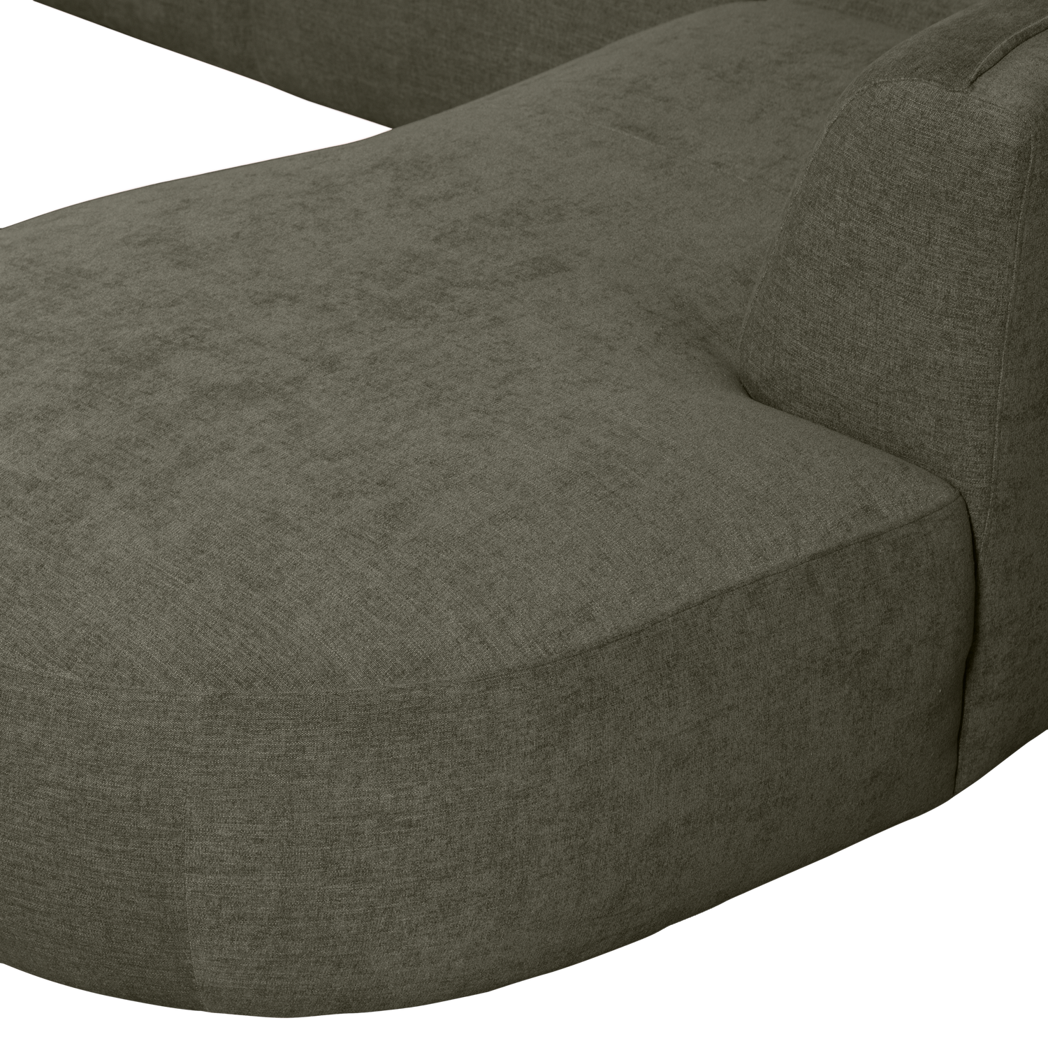 POLLY SOFA U-FORMIG RECHTS WARMES GRUN