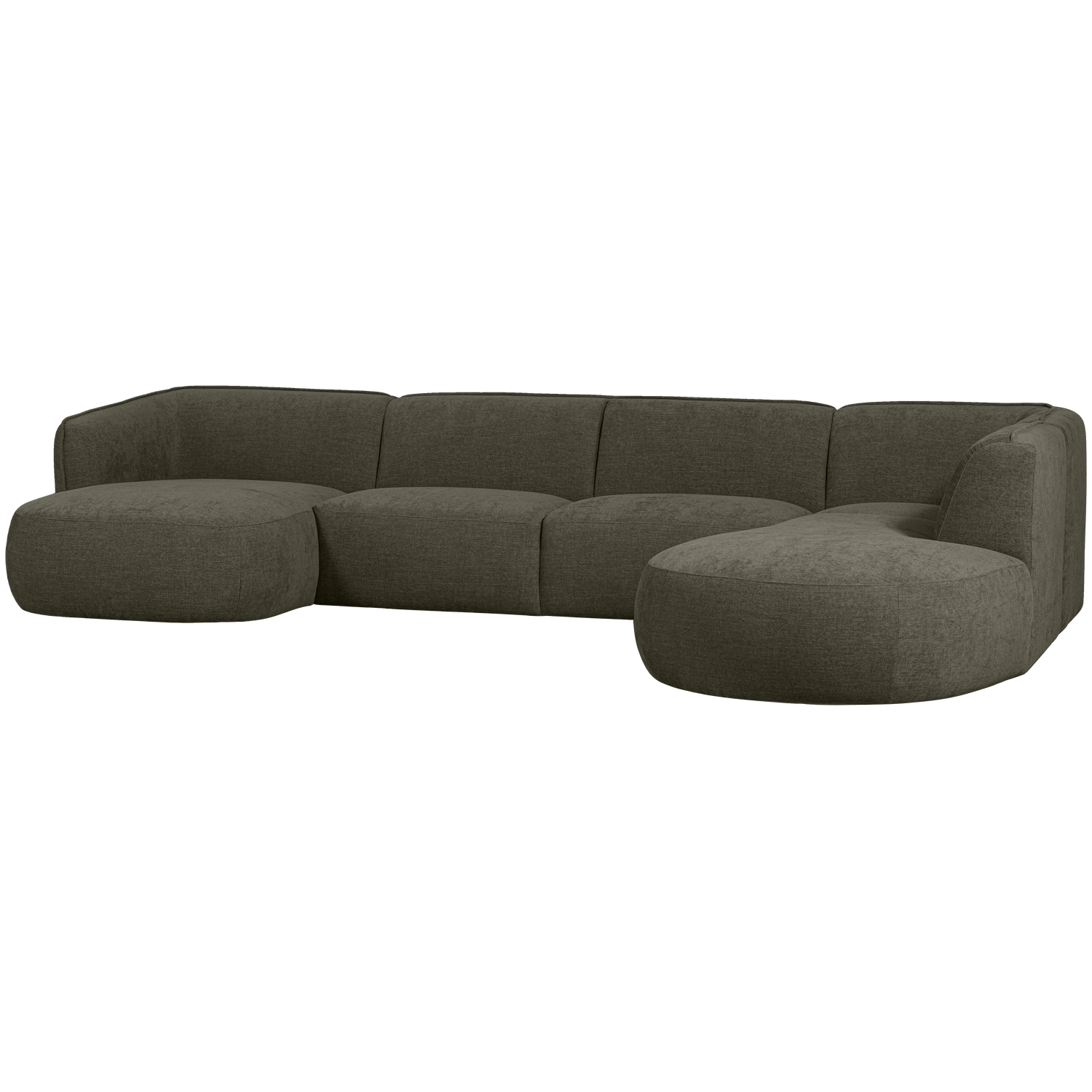POLLY SOFA U-FORMIG RECHTS WARMES GRUN