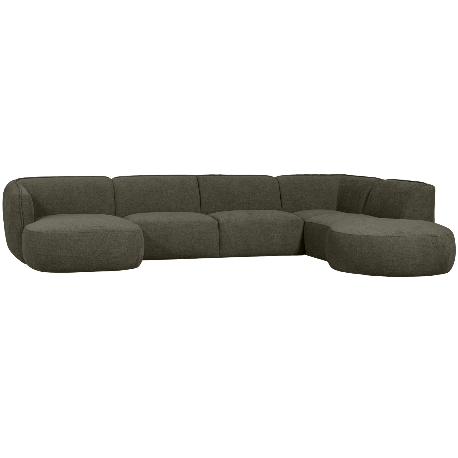 POLLY SOFA U-FORMIG RECHTS WARMES GRUN