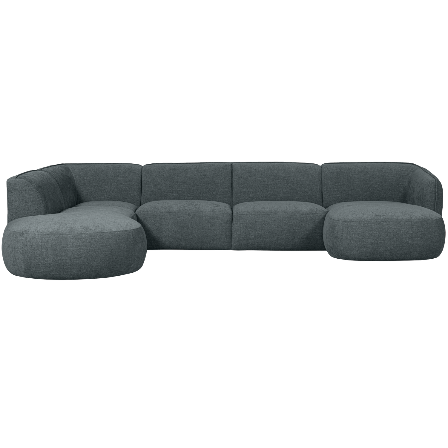 POLLY SOFA U-FORMIG LINKS BLAU/GRUN