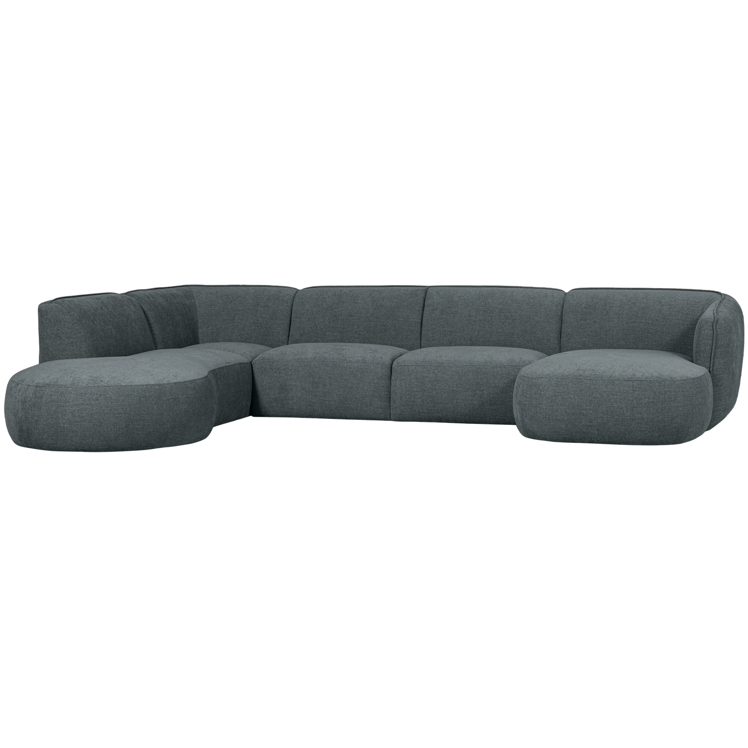 POLLY SOFA U-FORMIG LINKS BLAU/GRUN
