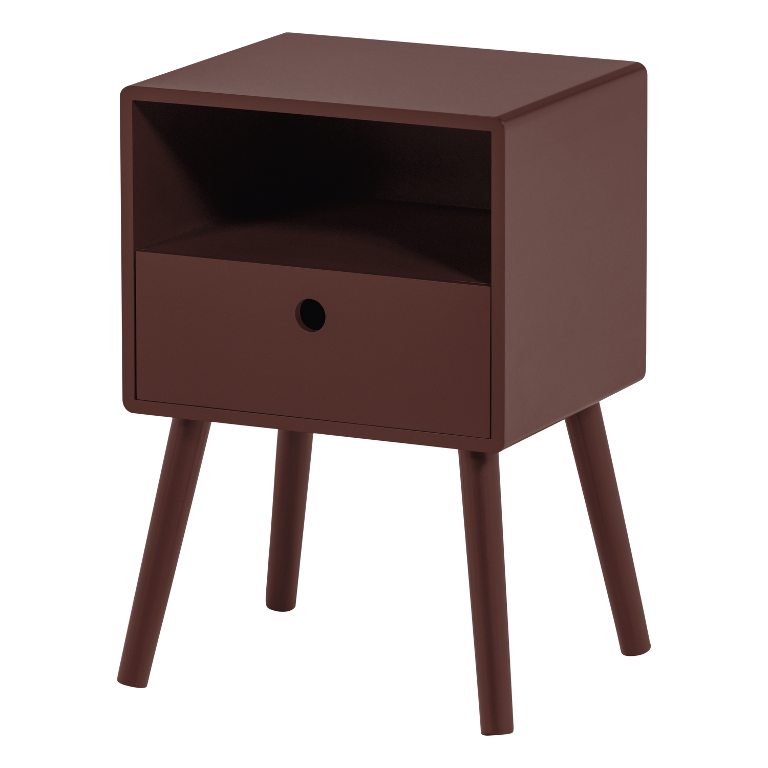 OZZY NACHTTISCH MDF BORDEAUXROT [fsc]