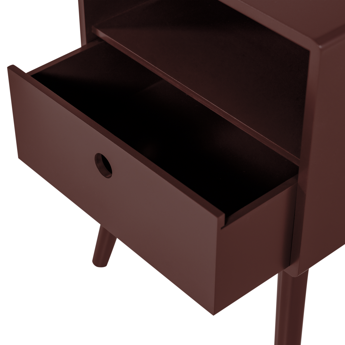 OZZY NACHTTISCH MDF BORDEAUXROT [fsc]