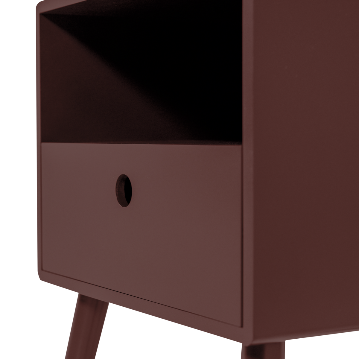 OZZY NACHTTISCH MDF BORDEAUXROT [fsc]