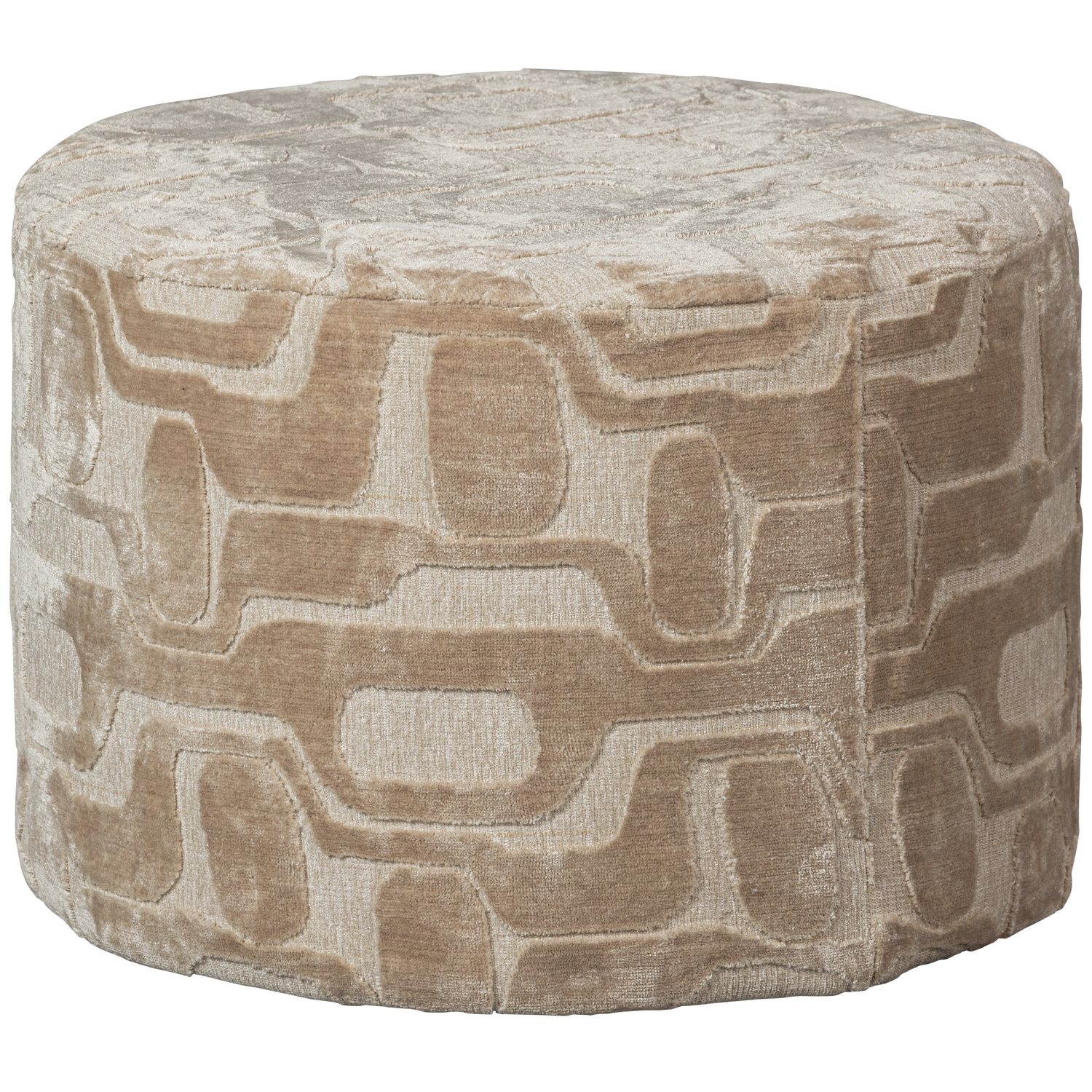 YAGO HOCKER VISKOSEMUSTER NATUREL 60x43CM