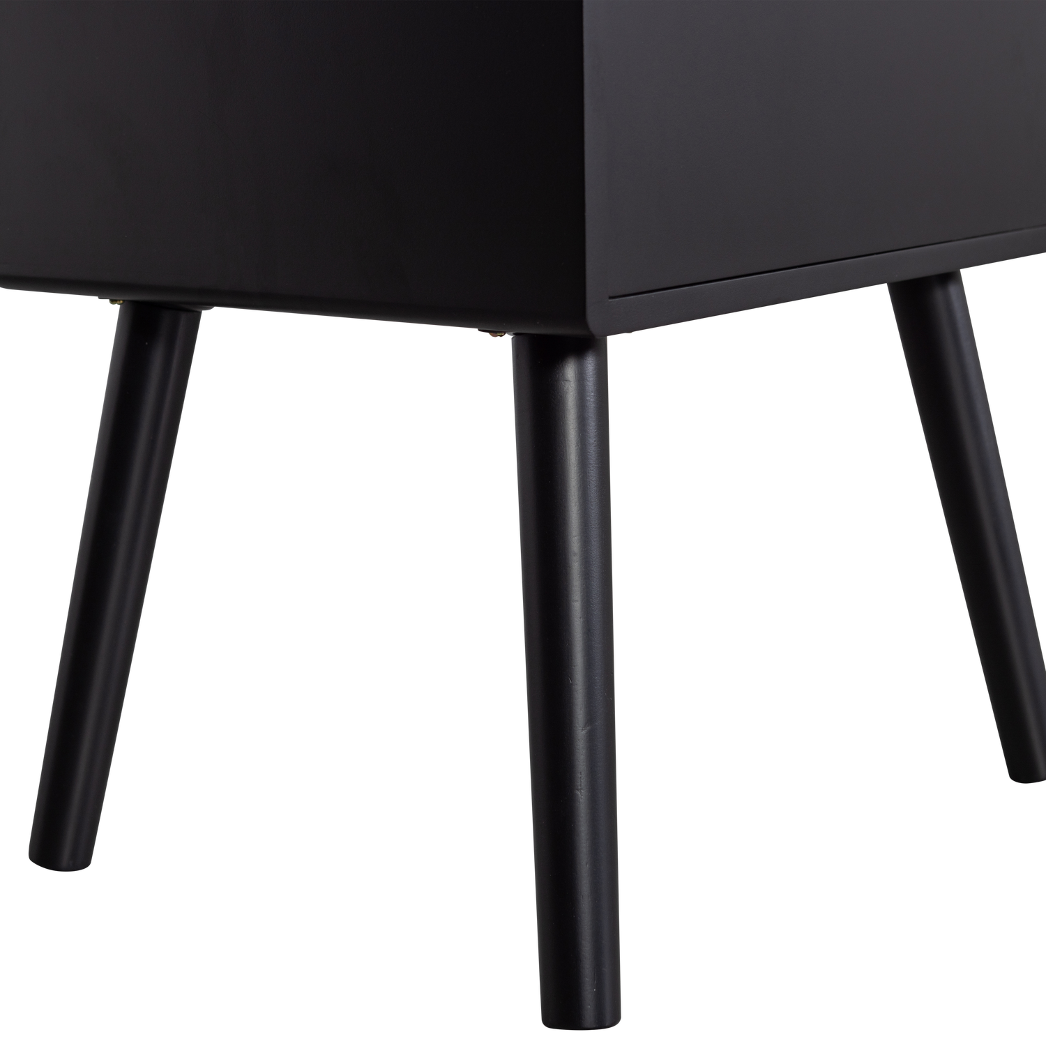 OZZY NACHTTISCH HOCH HOLZ SCHWARZ