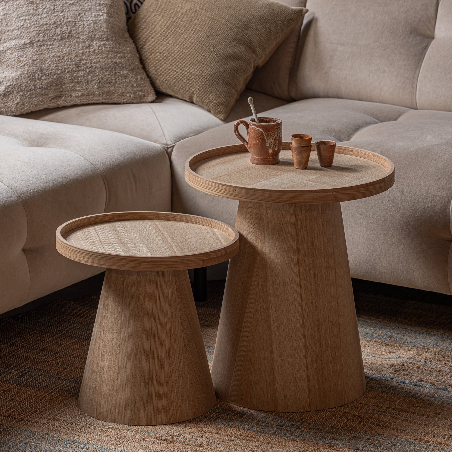MAUD BEISTELLTISCH KONISCHES HOLZ NATUR 38xO39CM