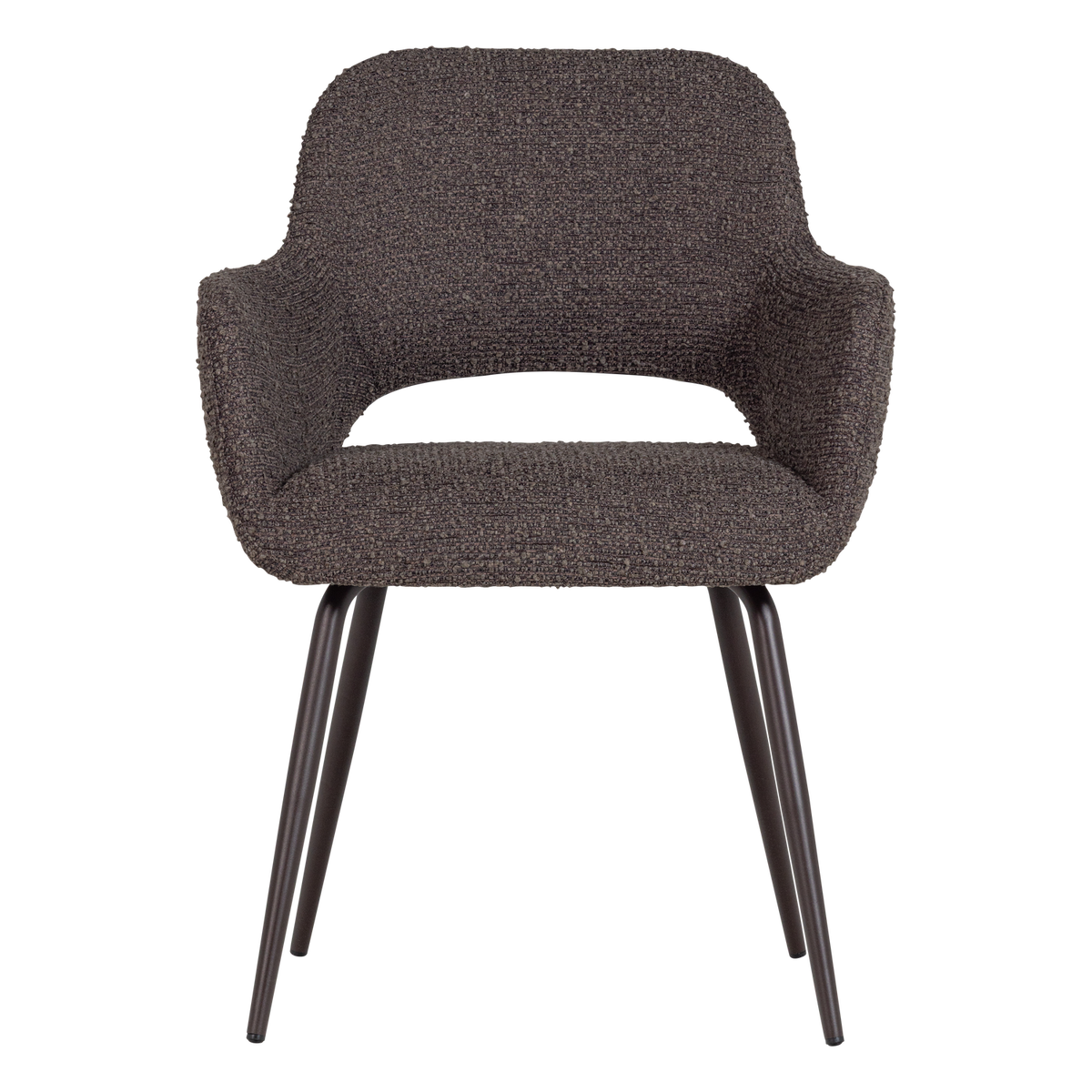 JENNY ESSZIMMERSTUHL BOUCLE BRAUN MELANGE - 2ER SET [fsc]