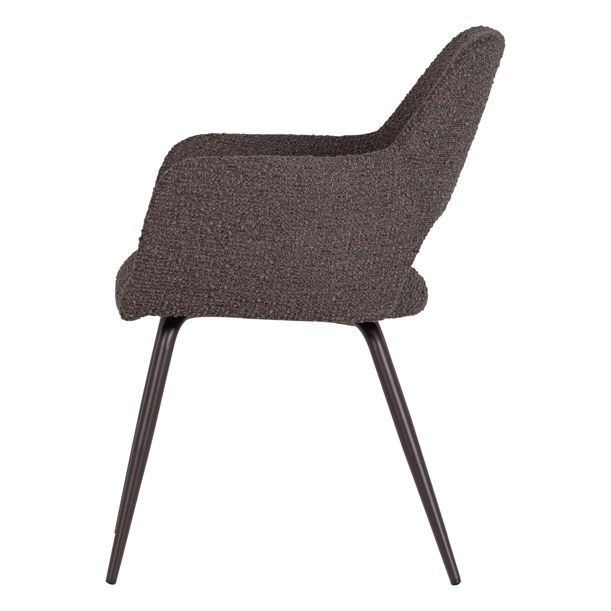 JENNY ESSZIMMERSTUHL BOUCLE BRAUN MELANGE - 2ER SET [fsc]