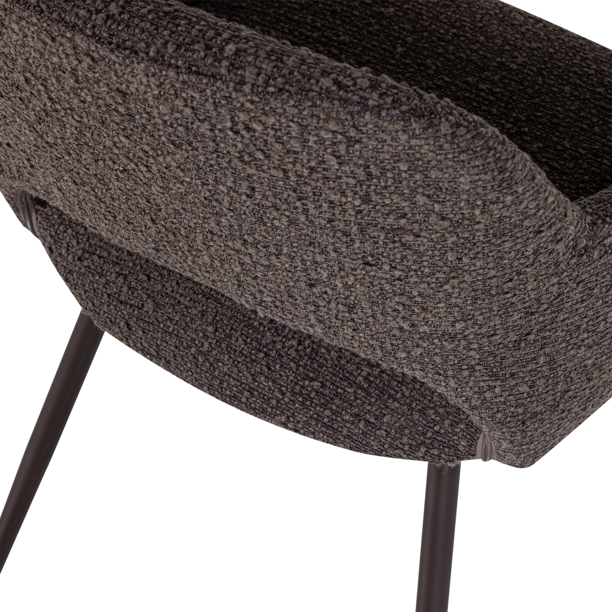 JENNY ESSZIMMERSTUHL BOUCLE BRAUN MELANGE - 2ER SET [fsc]