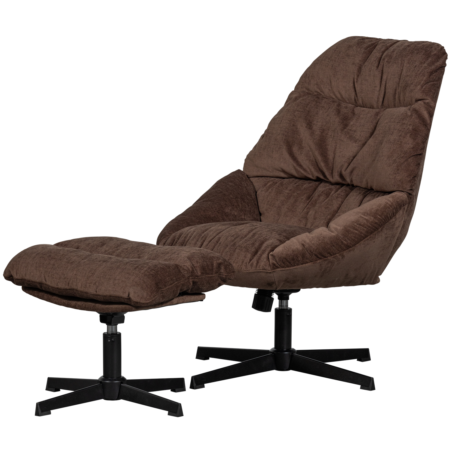 YARO DREH SESSEL MIT HOCKER ESPRESSO