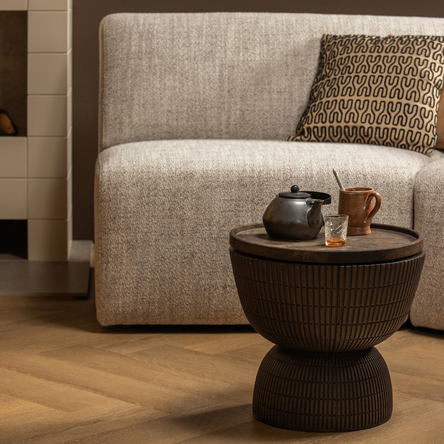 AVELON U-SOFA NATUR MELANGE