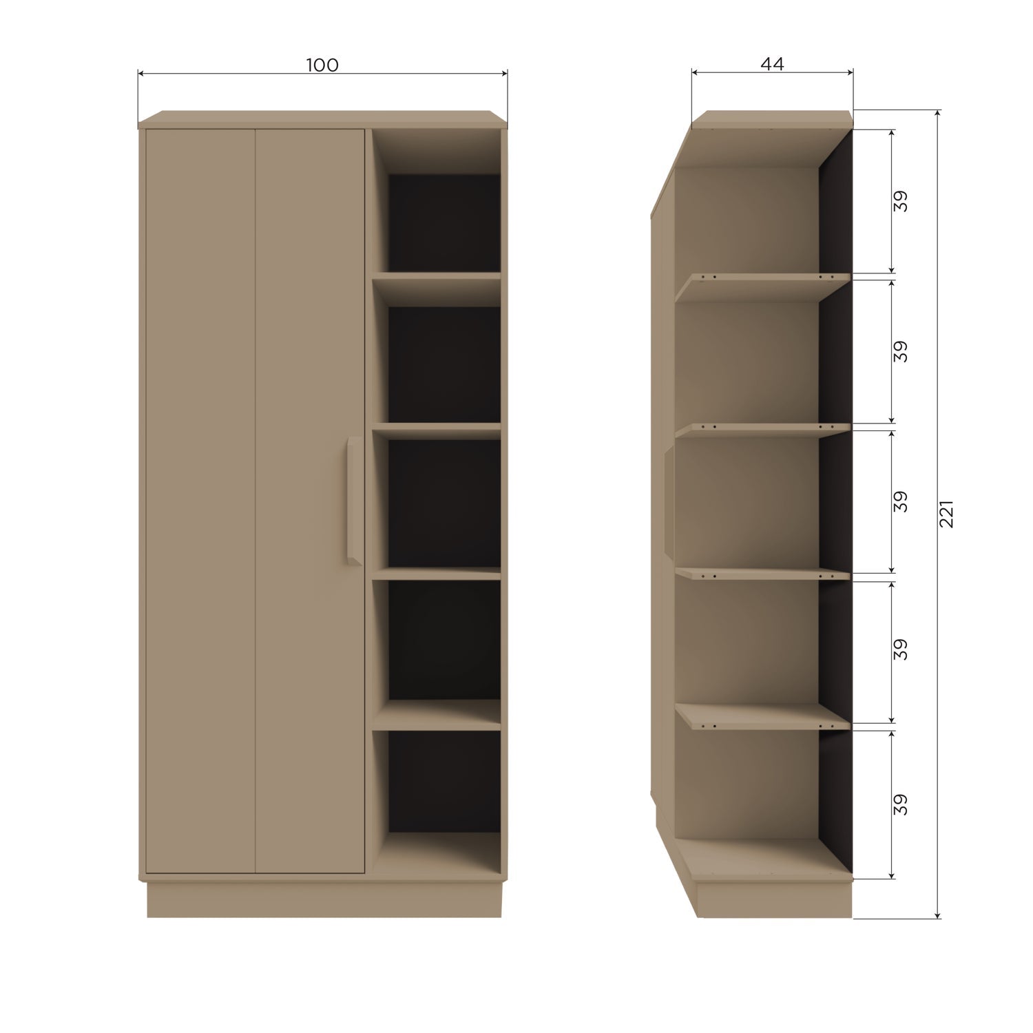 LOWEN ABLAGESCHRANK KIEFER MUD [fsc]