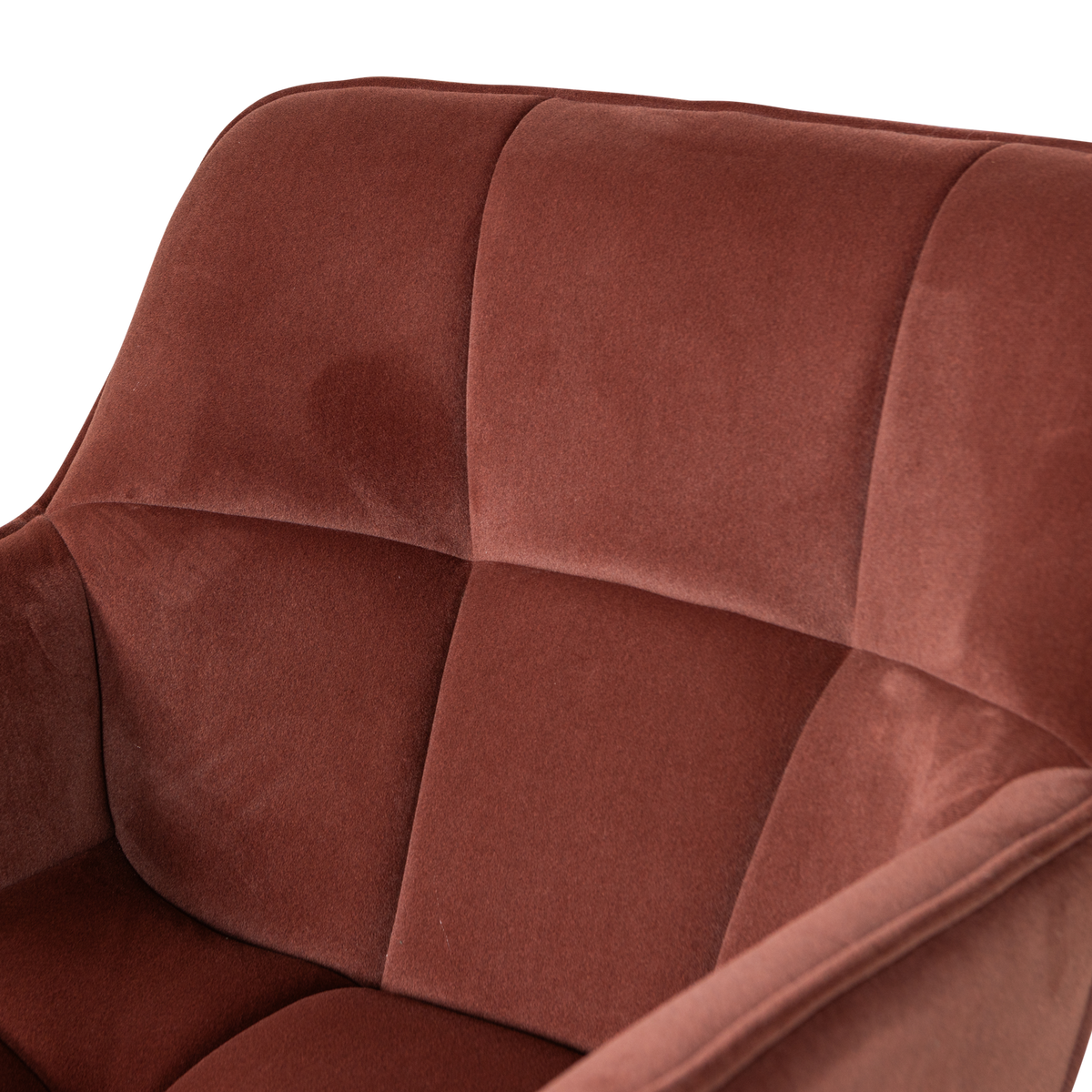 WIBO DREHSESSEL MAT VELVET BRAUN/ROT [fsc]