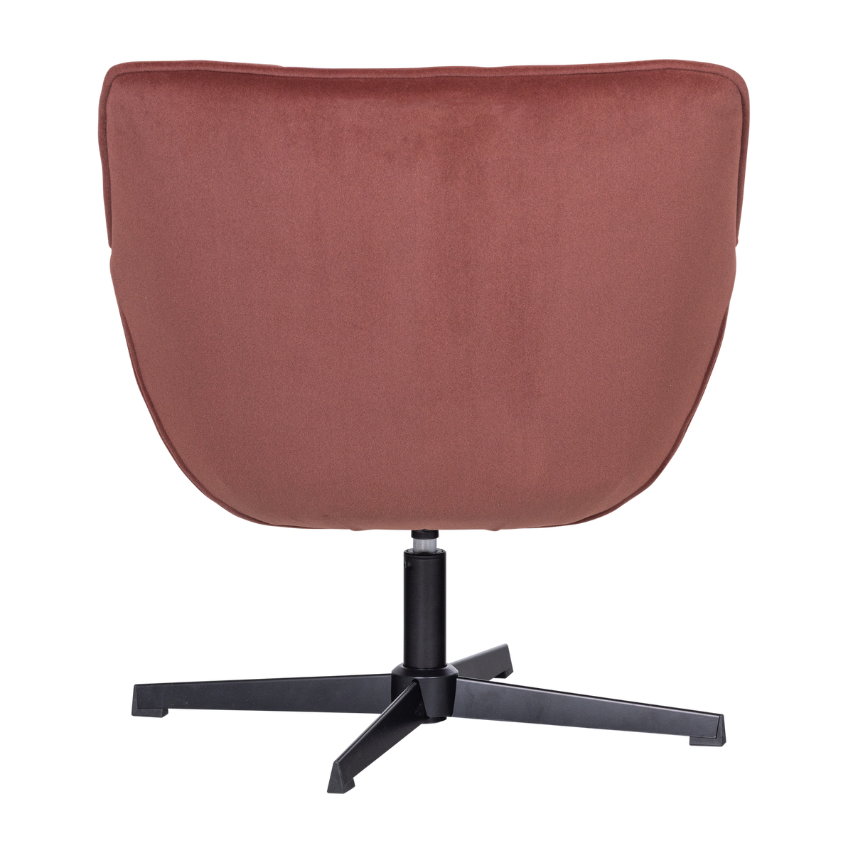 WIBO DREHSESSEL MAT VELVET BRAUN/ROT [fsc]