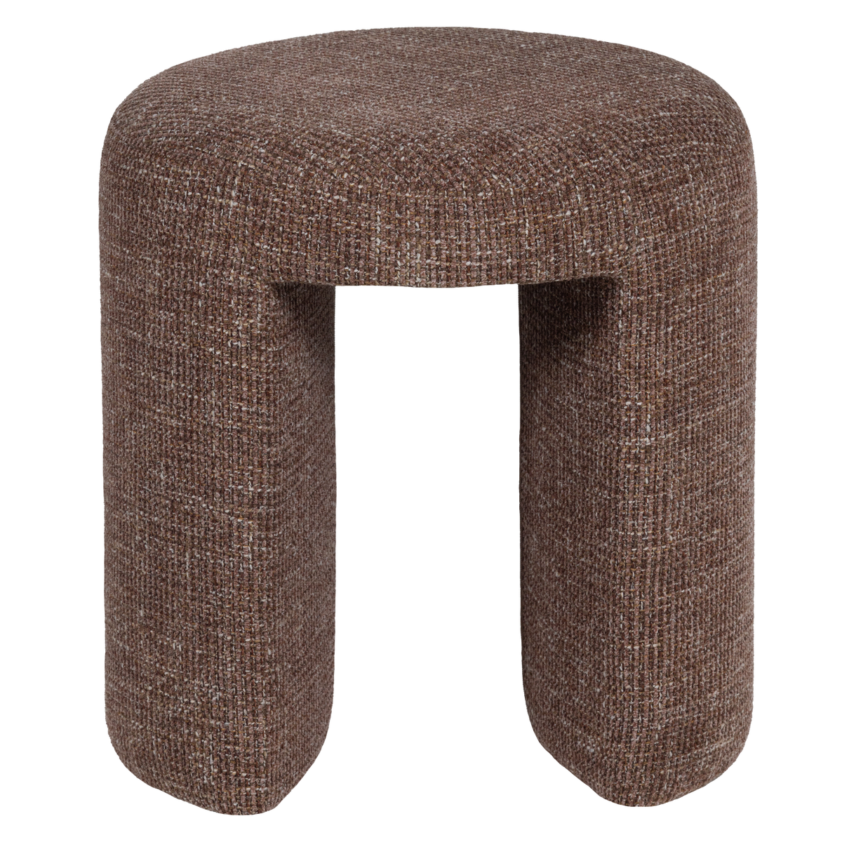 CHARLIE GEPOLSTERTER HOCKER GROB GEWEBTES STOFF ROSA [fsc]