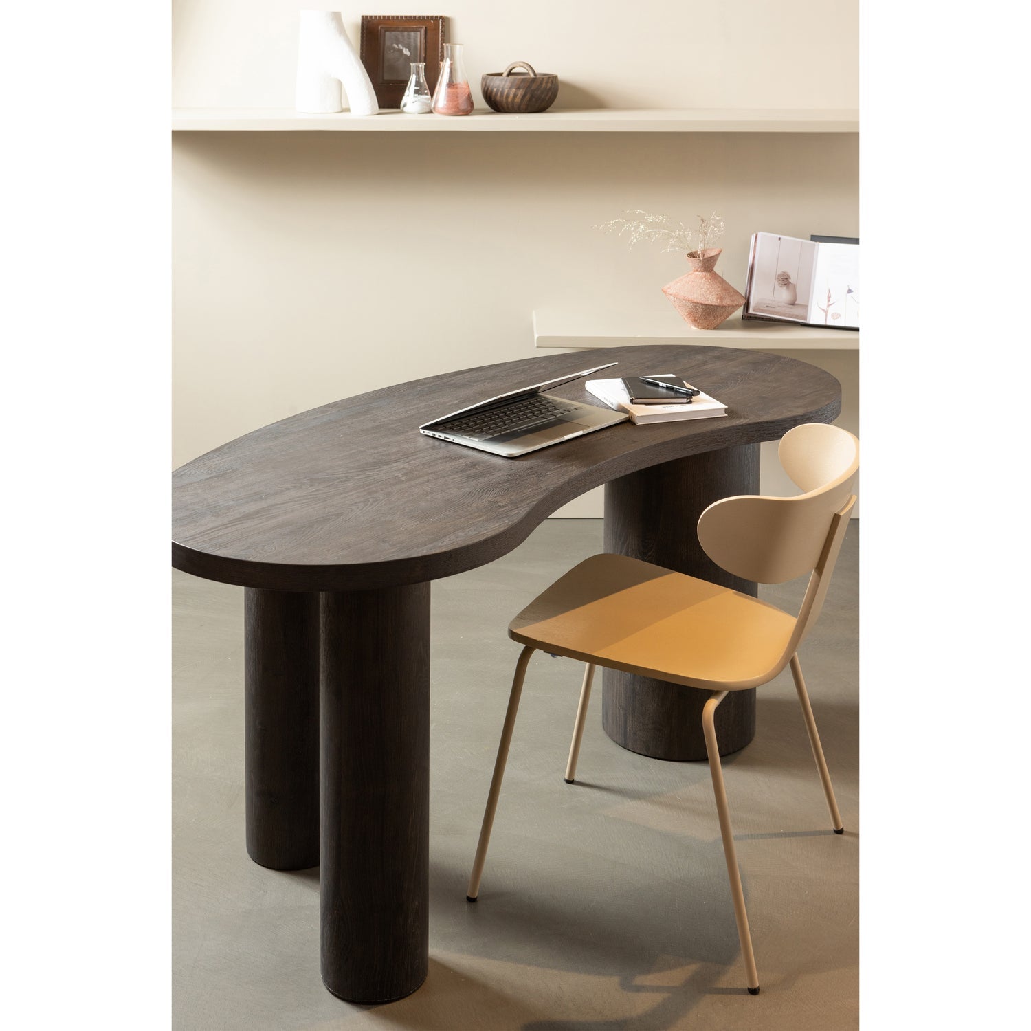 MAAN ORGANIC BEISTELLTISCH/SCHREIBTISCH MDF DUNKELBRAUN