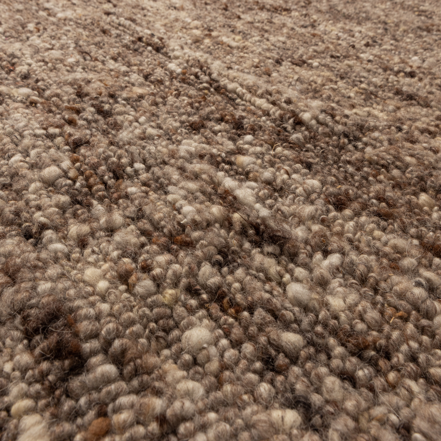 EFIA TEPPICH WOLLE BRAUN MELANGE 170x240CM