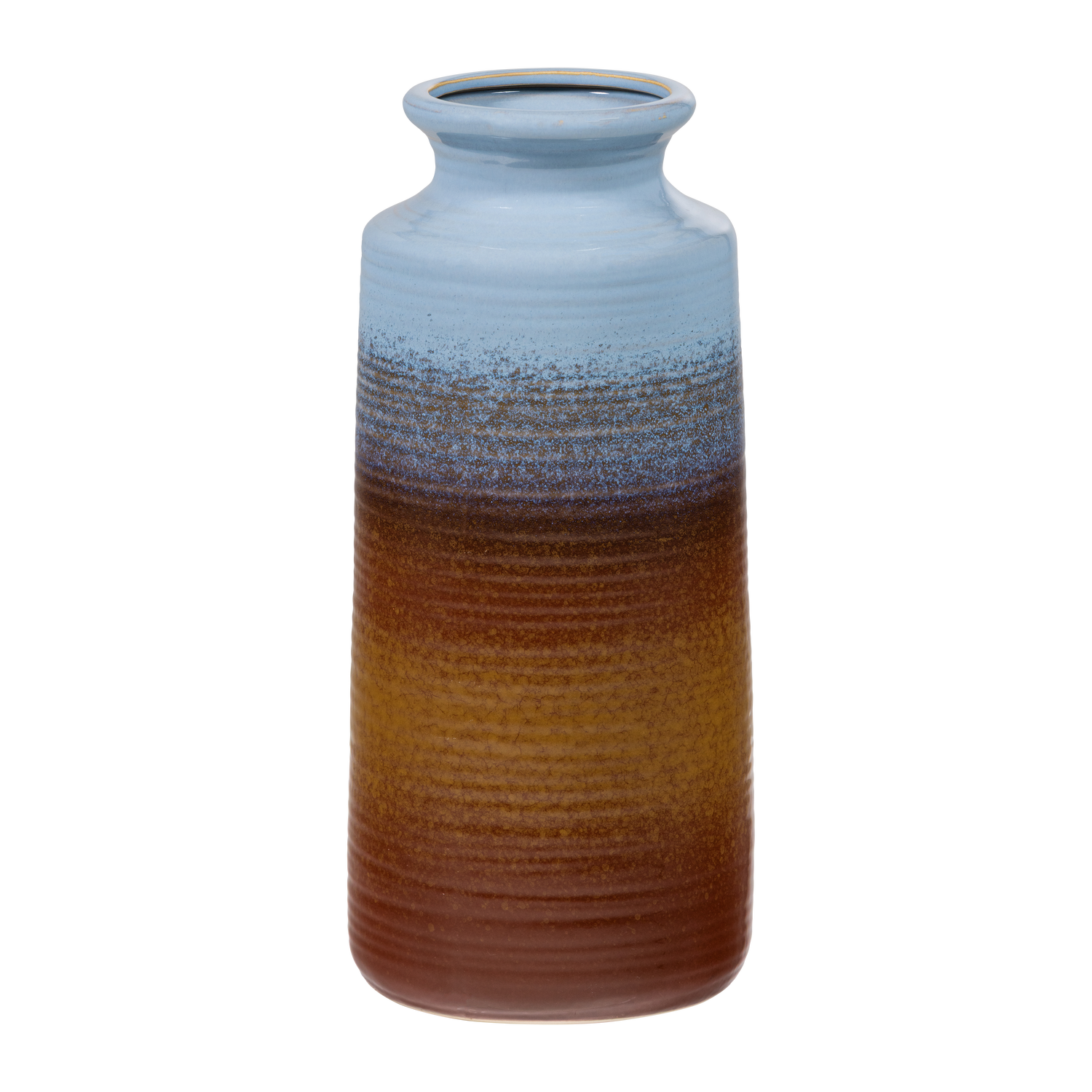 DECENNIA XL VASE KERAMIK BLAU/GELB 38xO17 CM