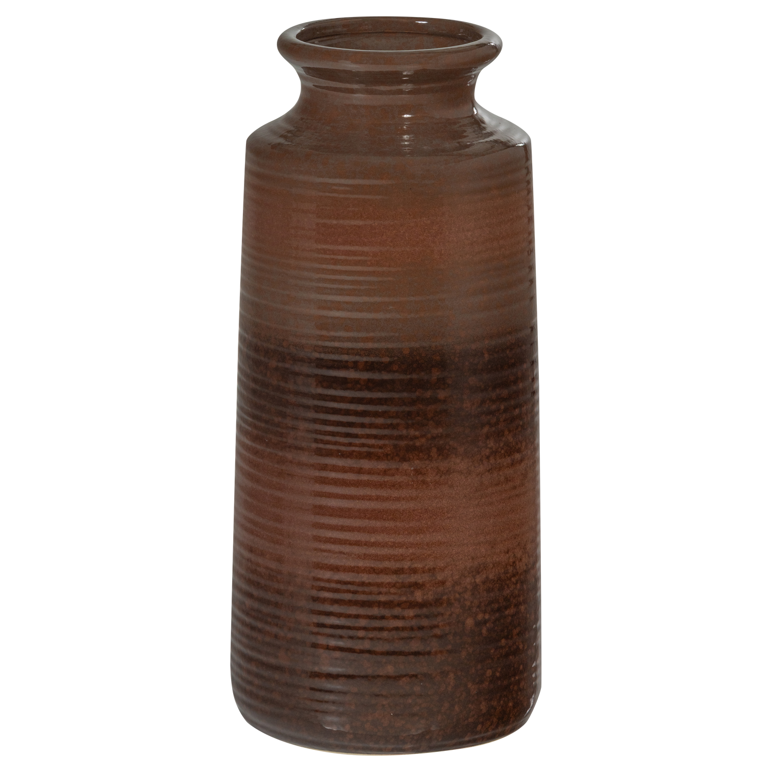 DECENNIA XL VASE KERAMIK BRAUN/ROT
