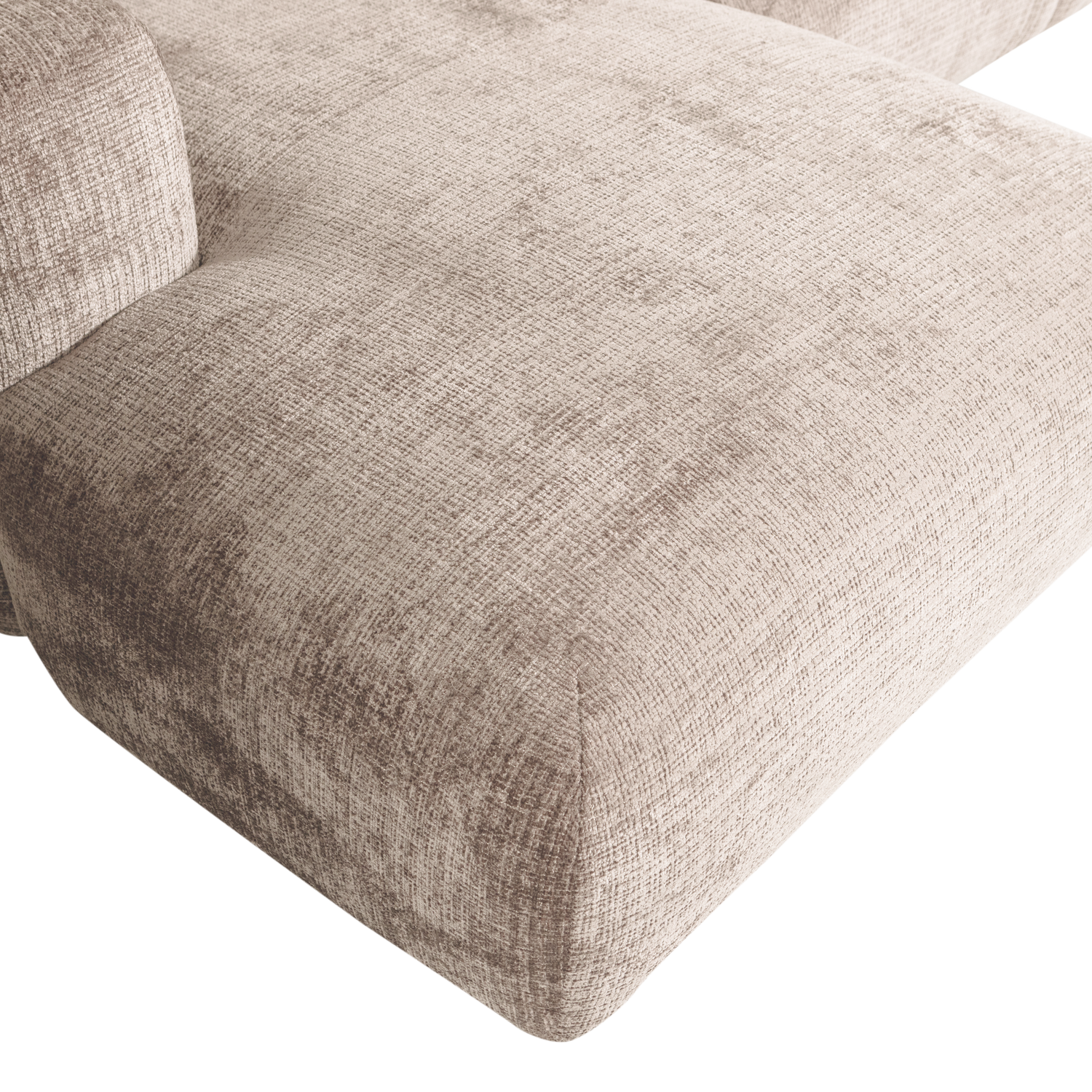 CLOUD CHAISELONGUE LINKS GEWEBTE CHENILLE NATUR