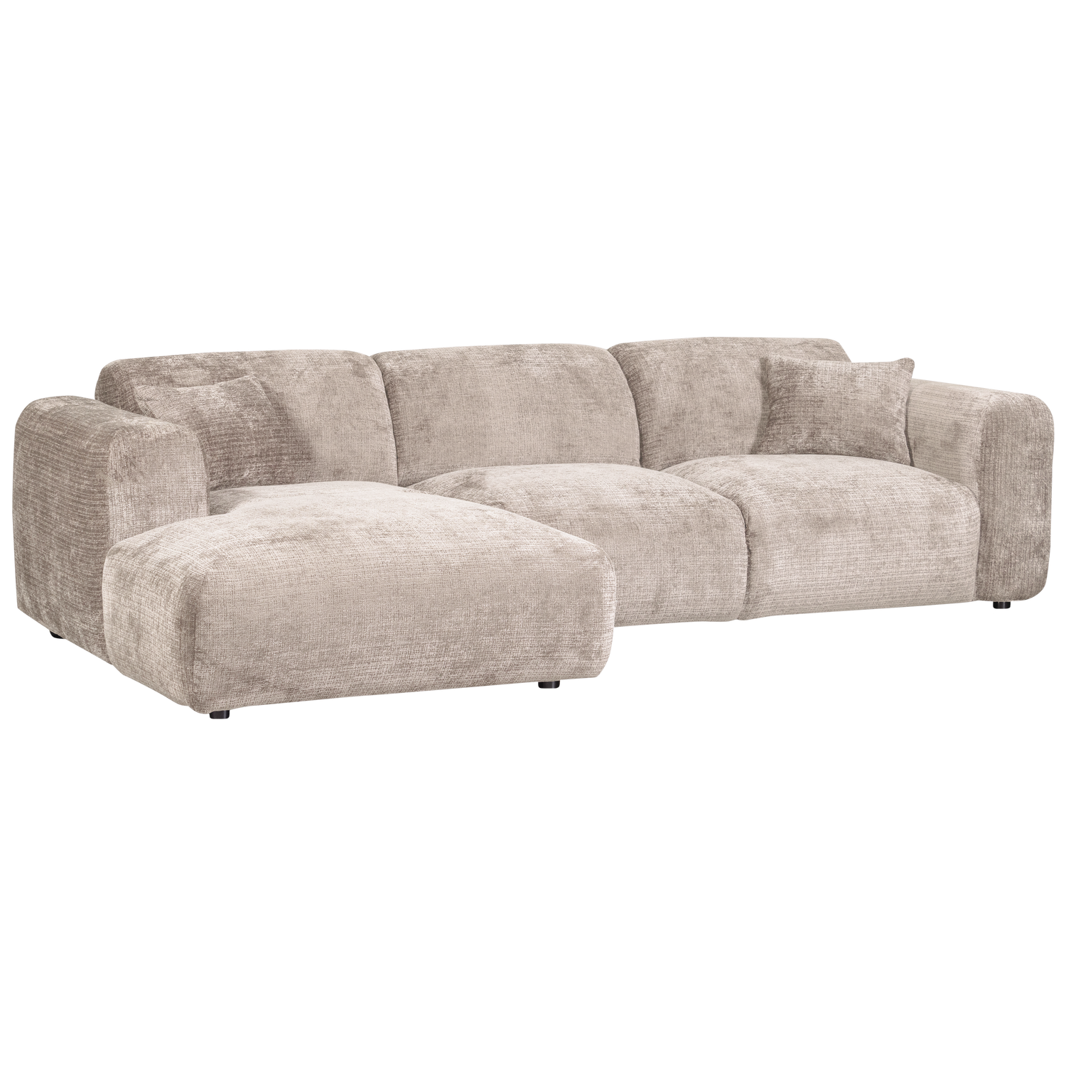 CLOUD CHAISELONGUE LINKS GEWEBTE CHENILLE NATUR