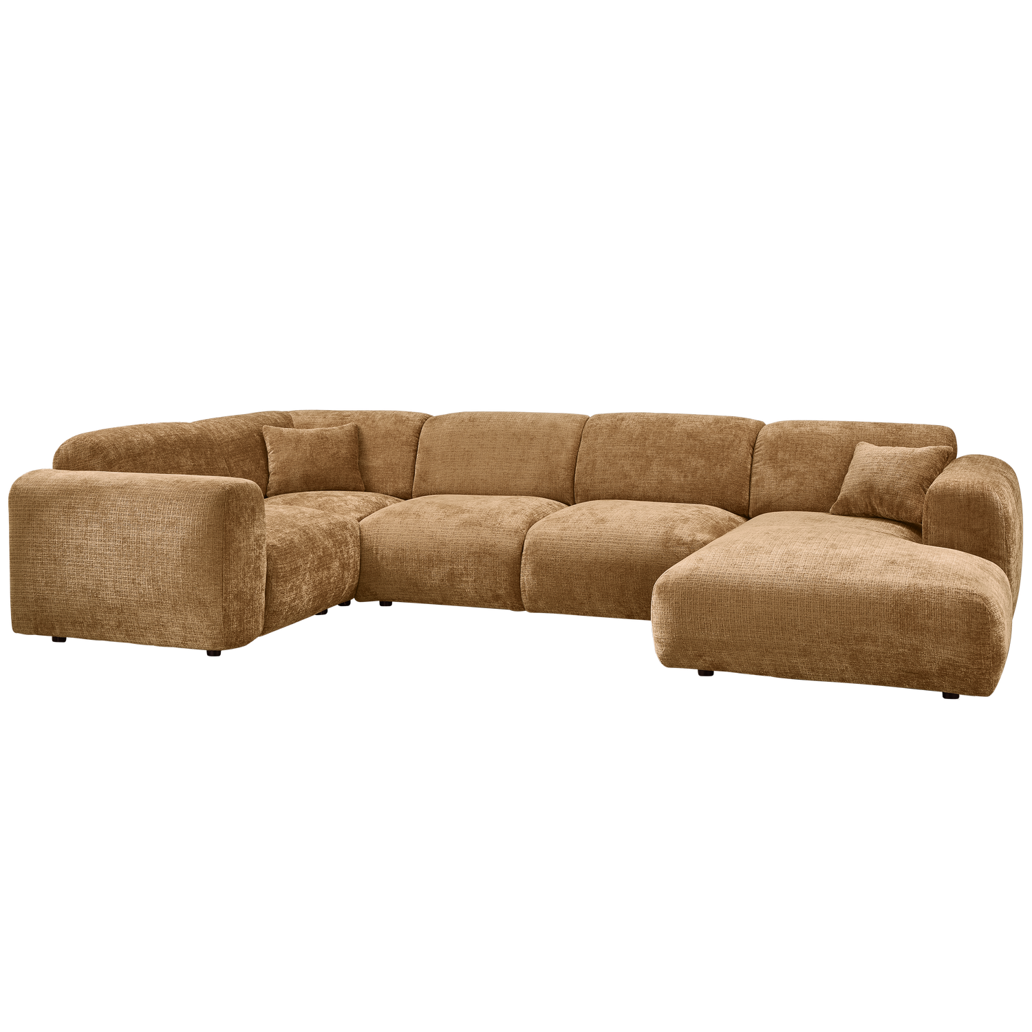 CLOUD ECKSOFA LINKS GEWEBTE CHENILLE HONIGGELB