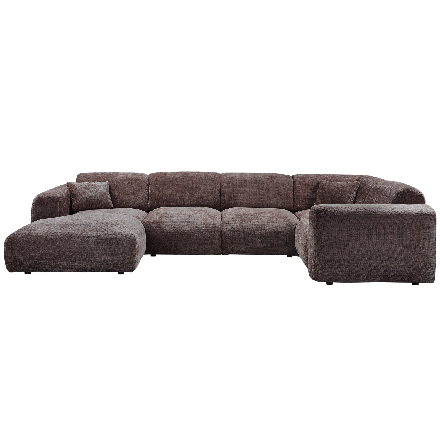 CLOUD ECKSOFA RECHTS GEWEBTE CHENILLE WARMES BRAUN