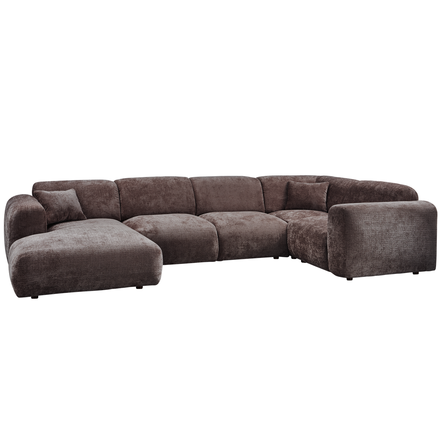 CLOUD ECKSOFA RECHTS GEWEBTE CHENILLE WARMES BRAUN