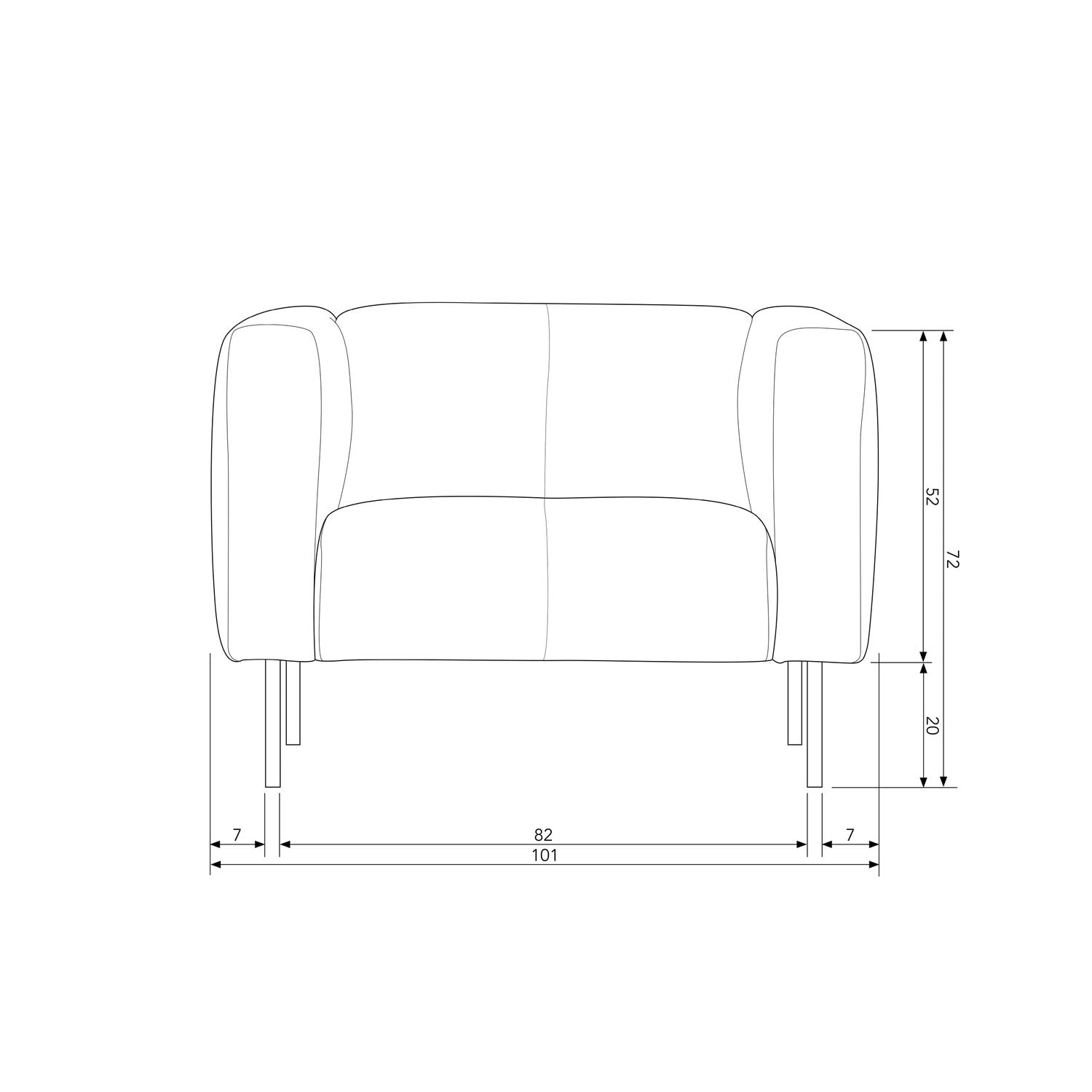 SKIN FAUTEUIL SKIN HELLGRAU