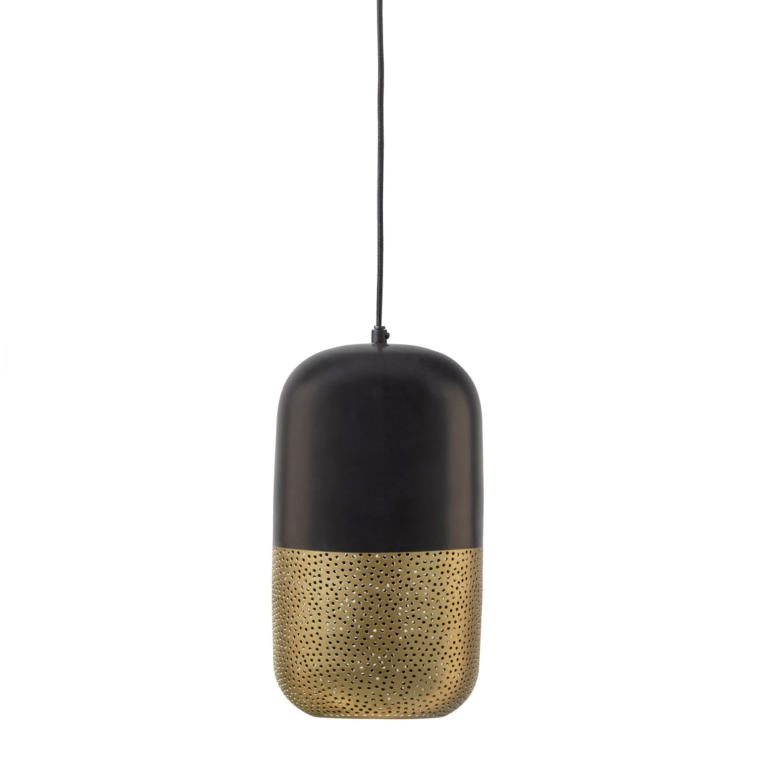 TIRSA HANGENDE LAMPE 36CM METAL SCHWARZ BRASS