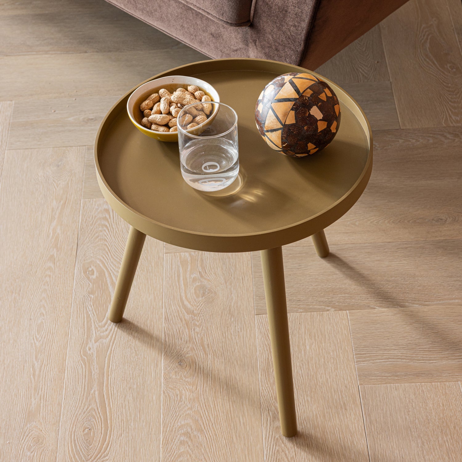 SASHA BEISTELLTISCH O41 CM HOLZ HONIGGELB [fsc]