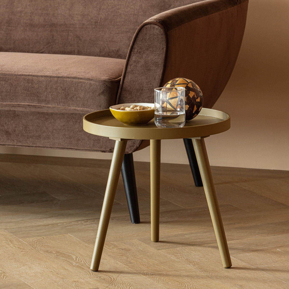 SASHA BEISTELLTISCH O41 CM HOLZ HONIGGELB [fsc]