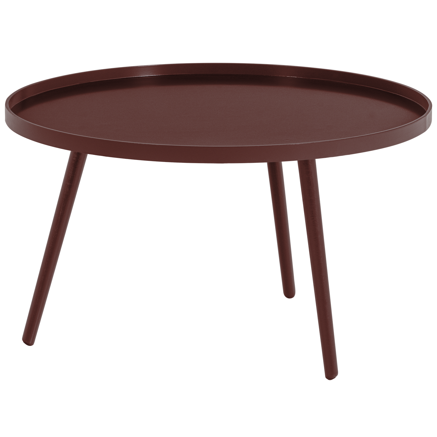MESA BEISTELLTISCH XL 39xO78 CM HOLZ BORDEAUXROT [fsc]