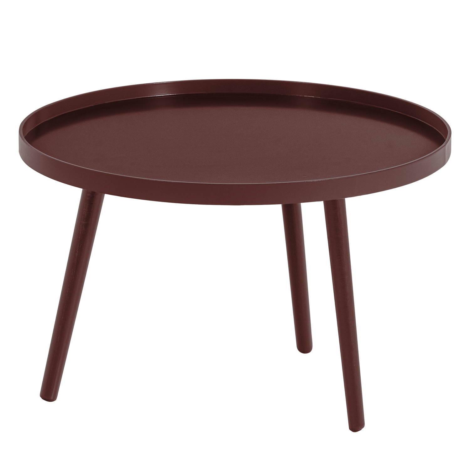 MESA BEISTELLTISCH L 34xO60 CM HOLZ BORDEAUXROT [fsc]