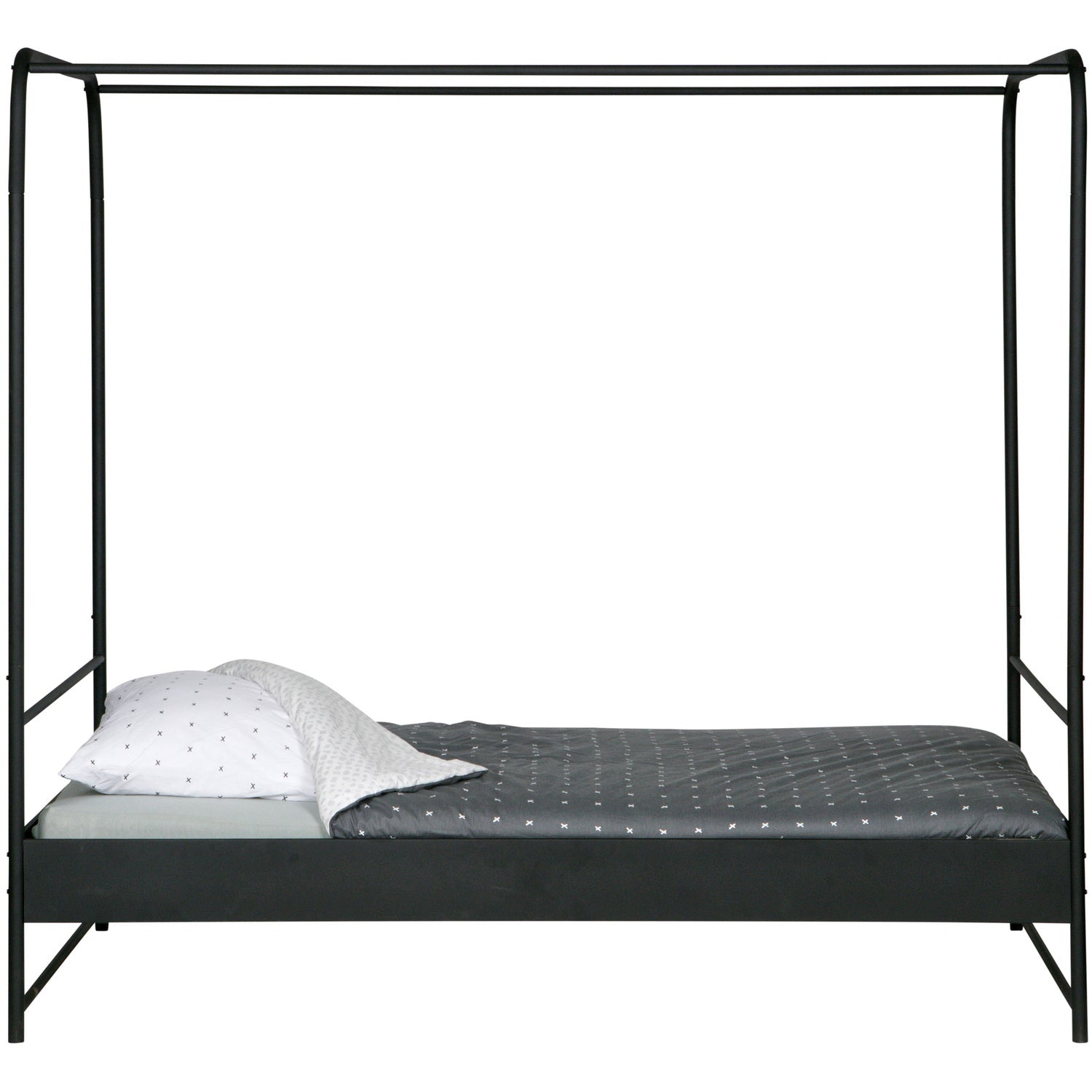 BUNK BETT METALL SCHWARZ 120x200 CM