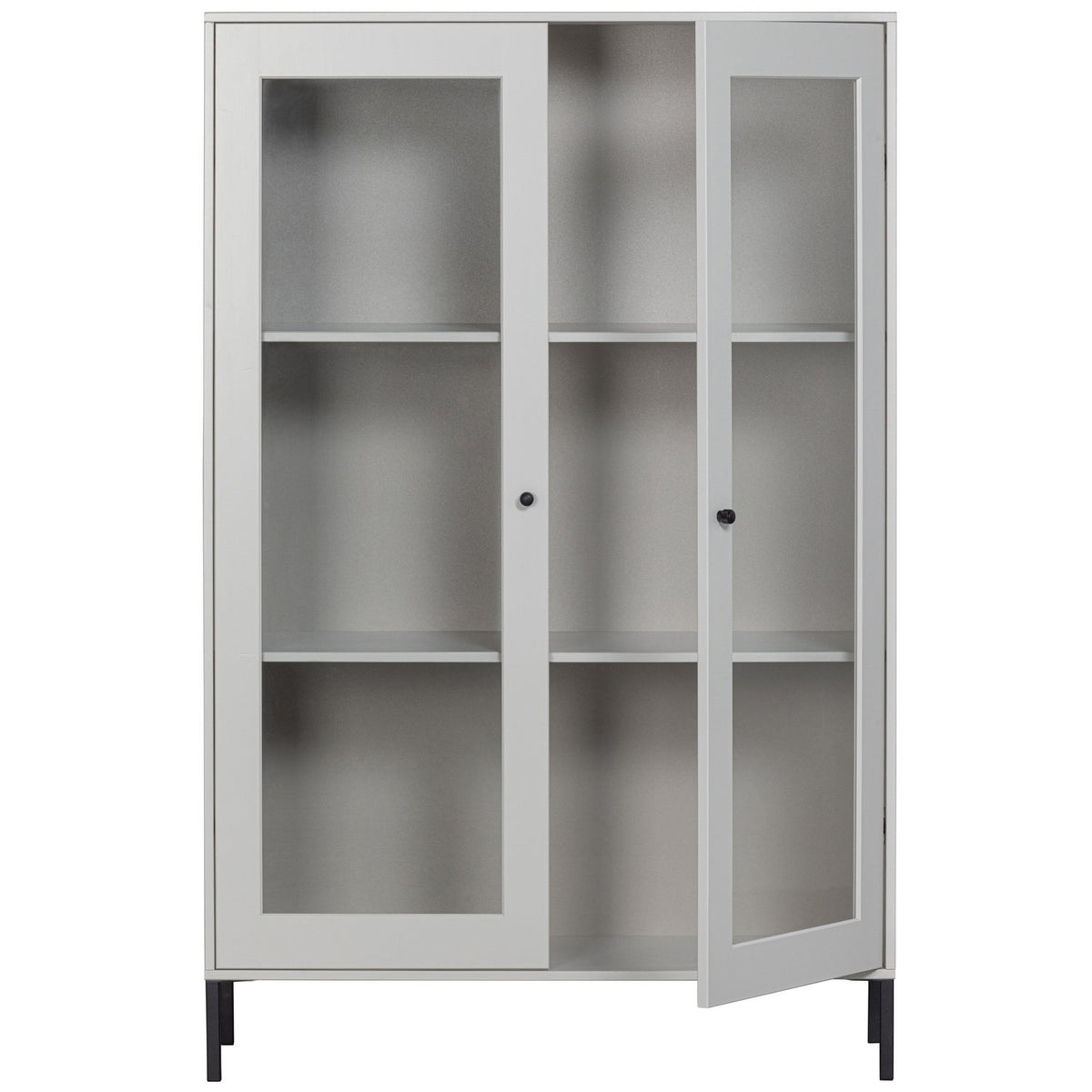 XAM VITRINE SCHRANK KIEFER WOLKE GRAU [fsc]