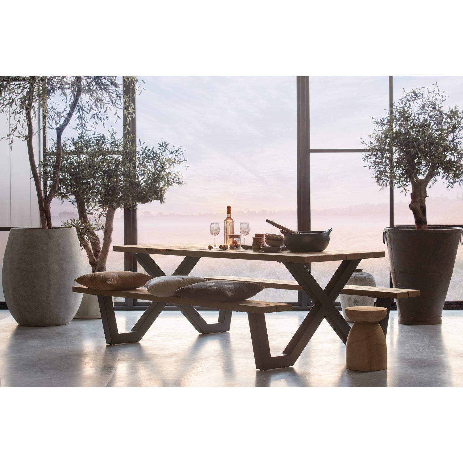 TABLO GARTEN X-LEG PICNIC METALL SCHWARZ - 1 STUCK