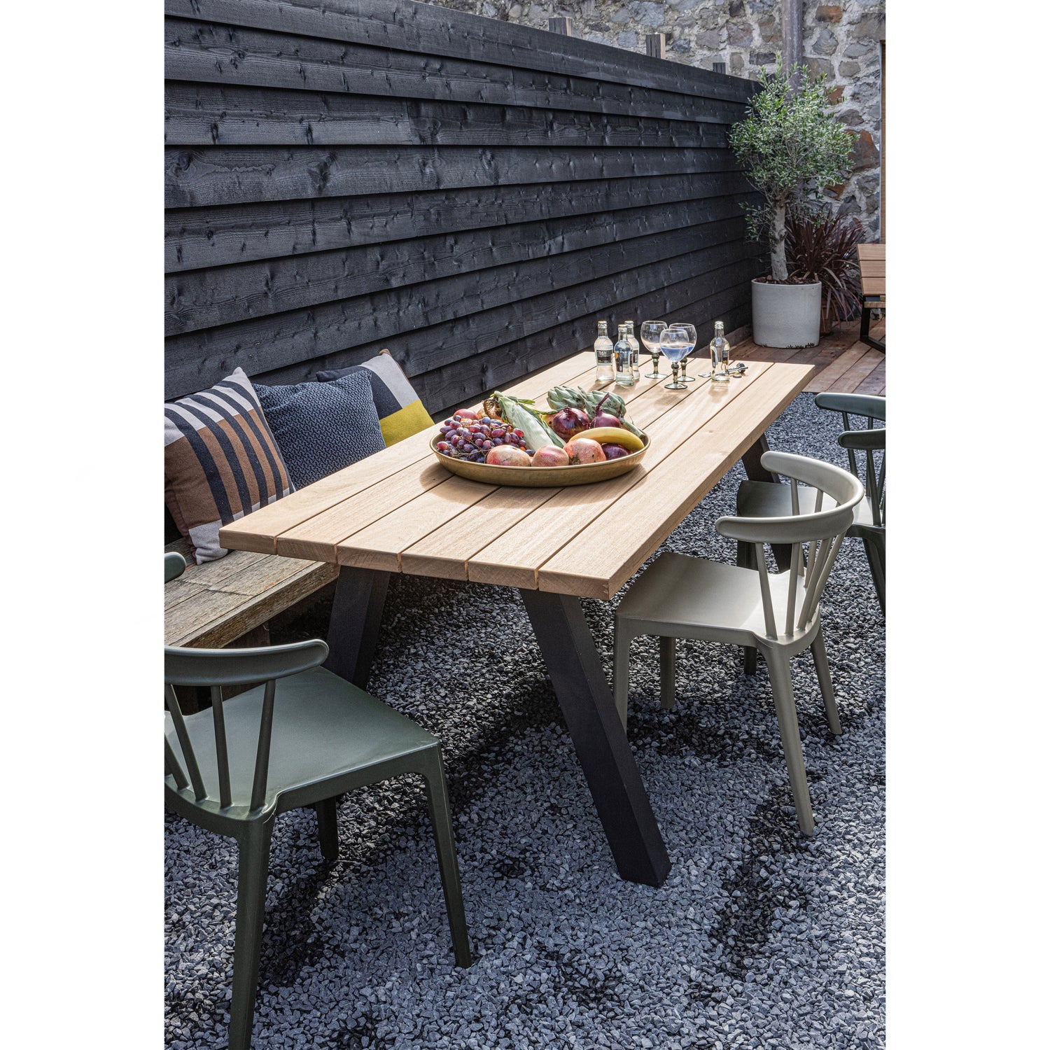 TABLO GARTEN TISCH AYOUS NATURAL MIT A-POOT METAL [fsc]