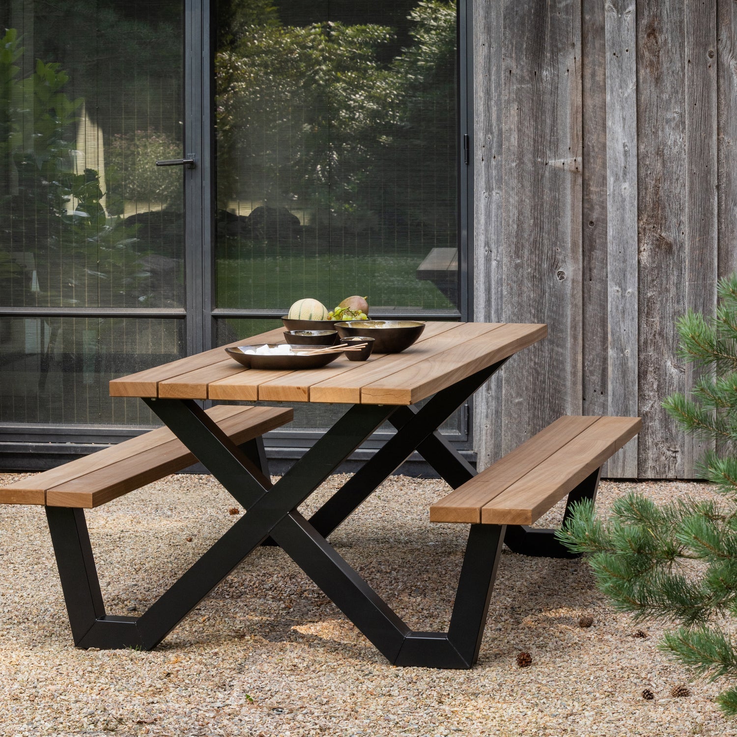 TABLO OUTDOOR PICKNICK TISCH AYOUS NATURAL X-POOT METAL[fsc]