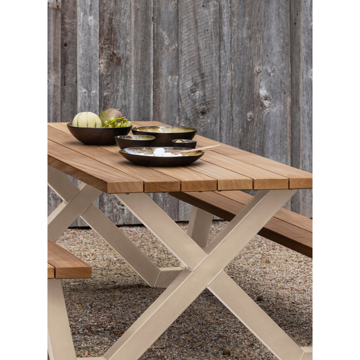 TABLO GARTEN PICKNICK TISCH AYOUS SAND X-POOT METALL [fsc]