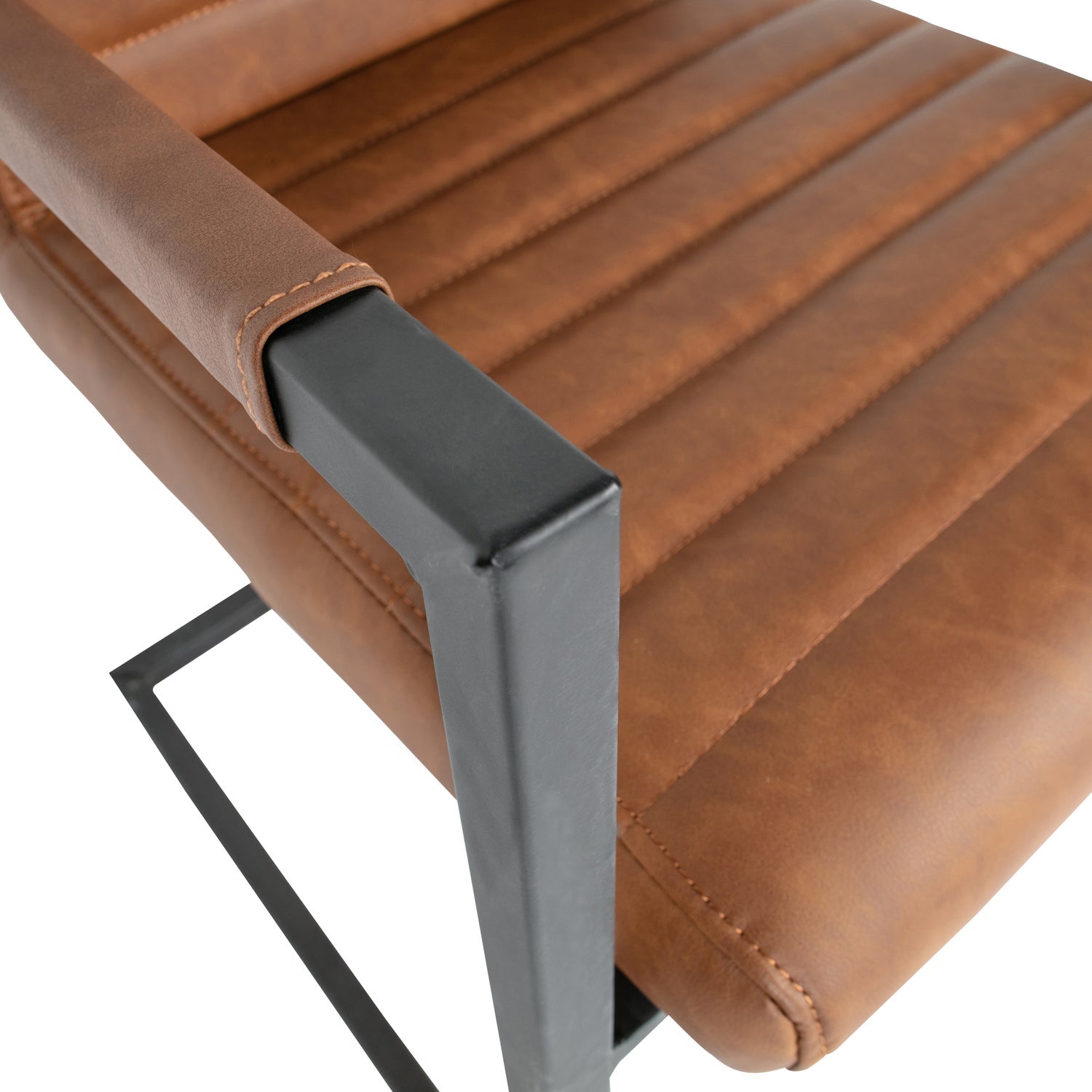 BAS ESSZIMMERSTUHL PU COGNAC