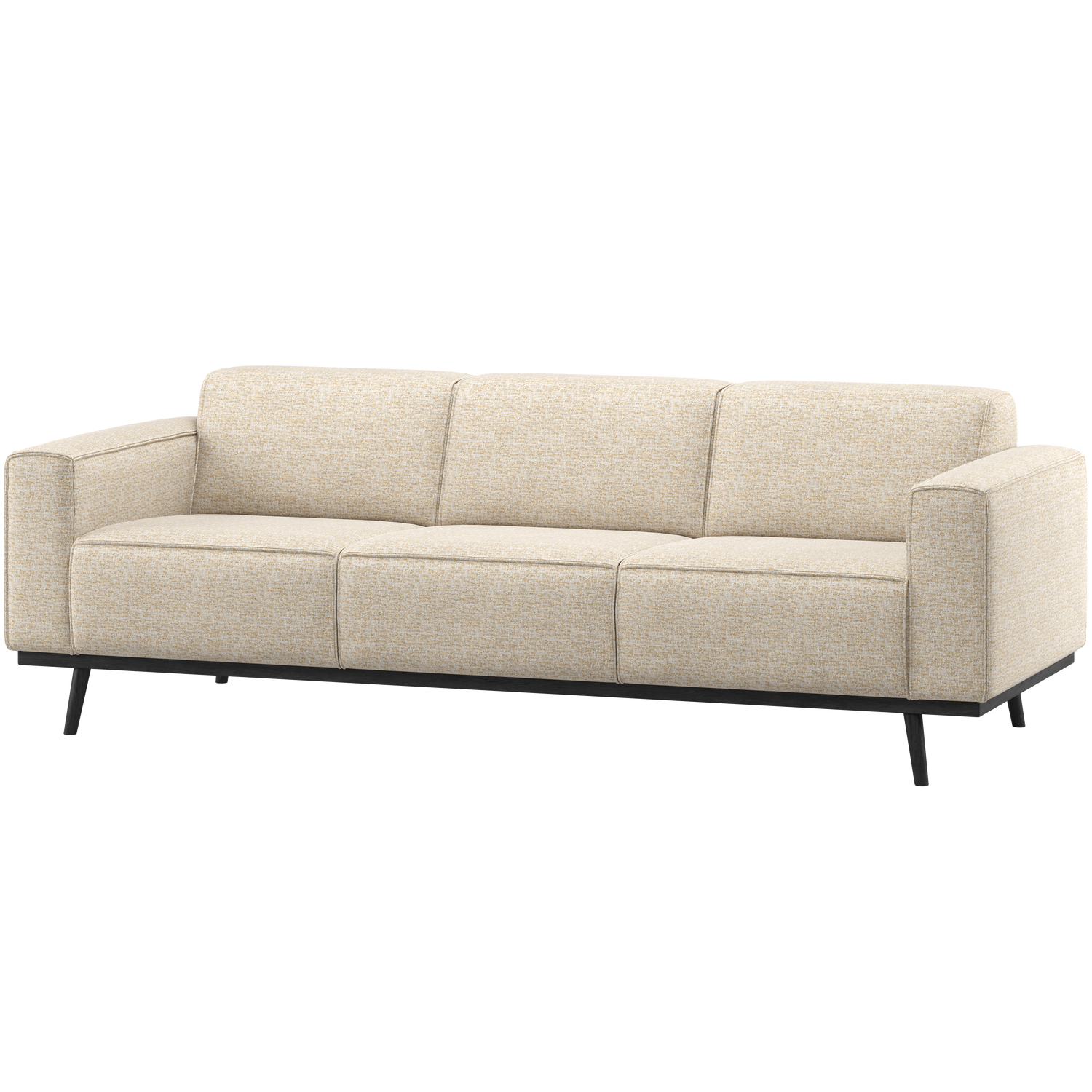 STATEMENT 3-SITZER SOFA SOFA 230 CM BEIGE MELANGE