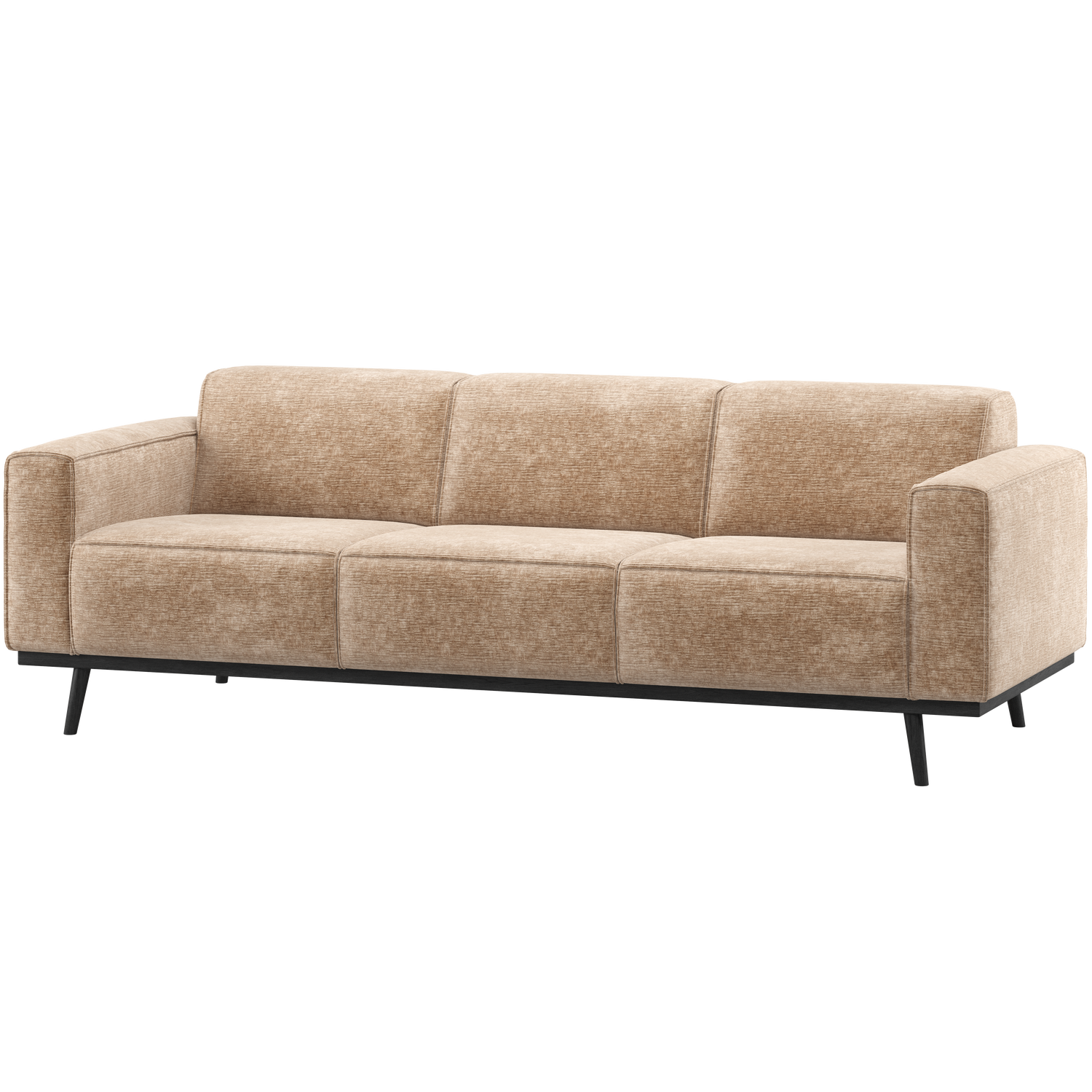 STATEMENT 3-SITZER SOFA 230 CM CHENILLE VELVET PFIRSICHROSA