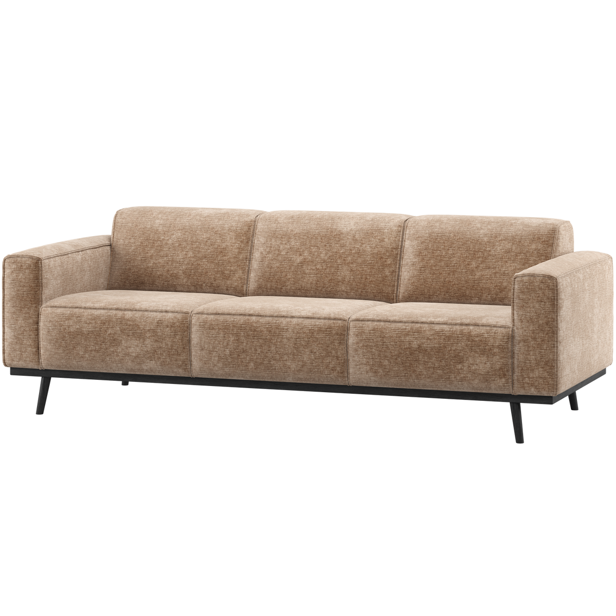 STATEMENT 3-SITZER SOFA 230 CM CHENILLE VELVET TAUPE