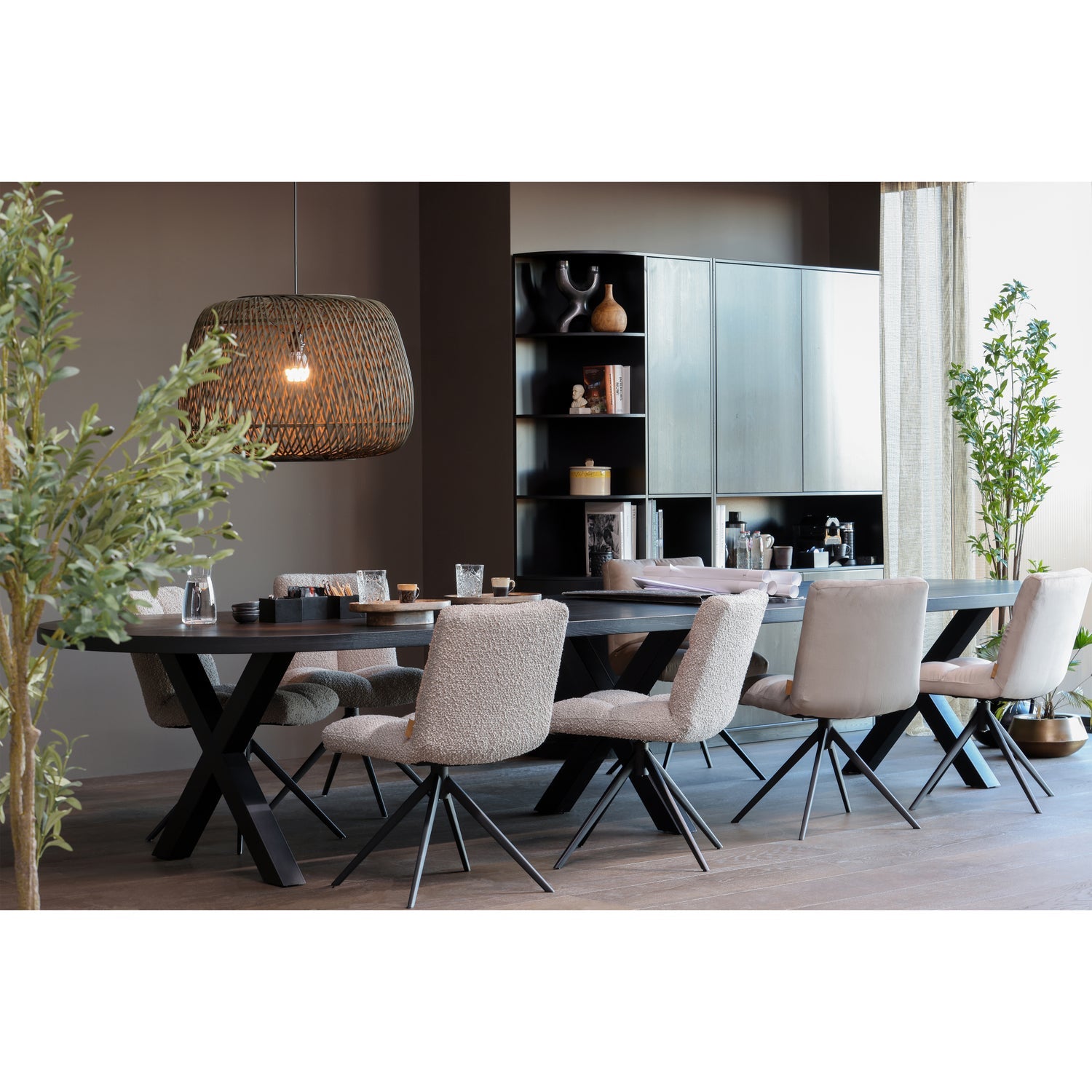 FINCA STAUSCHRANK RUND LINKS 78 CM HOLZ TIEF SCHWARZ [fsc]
